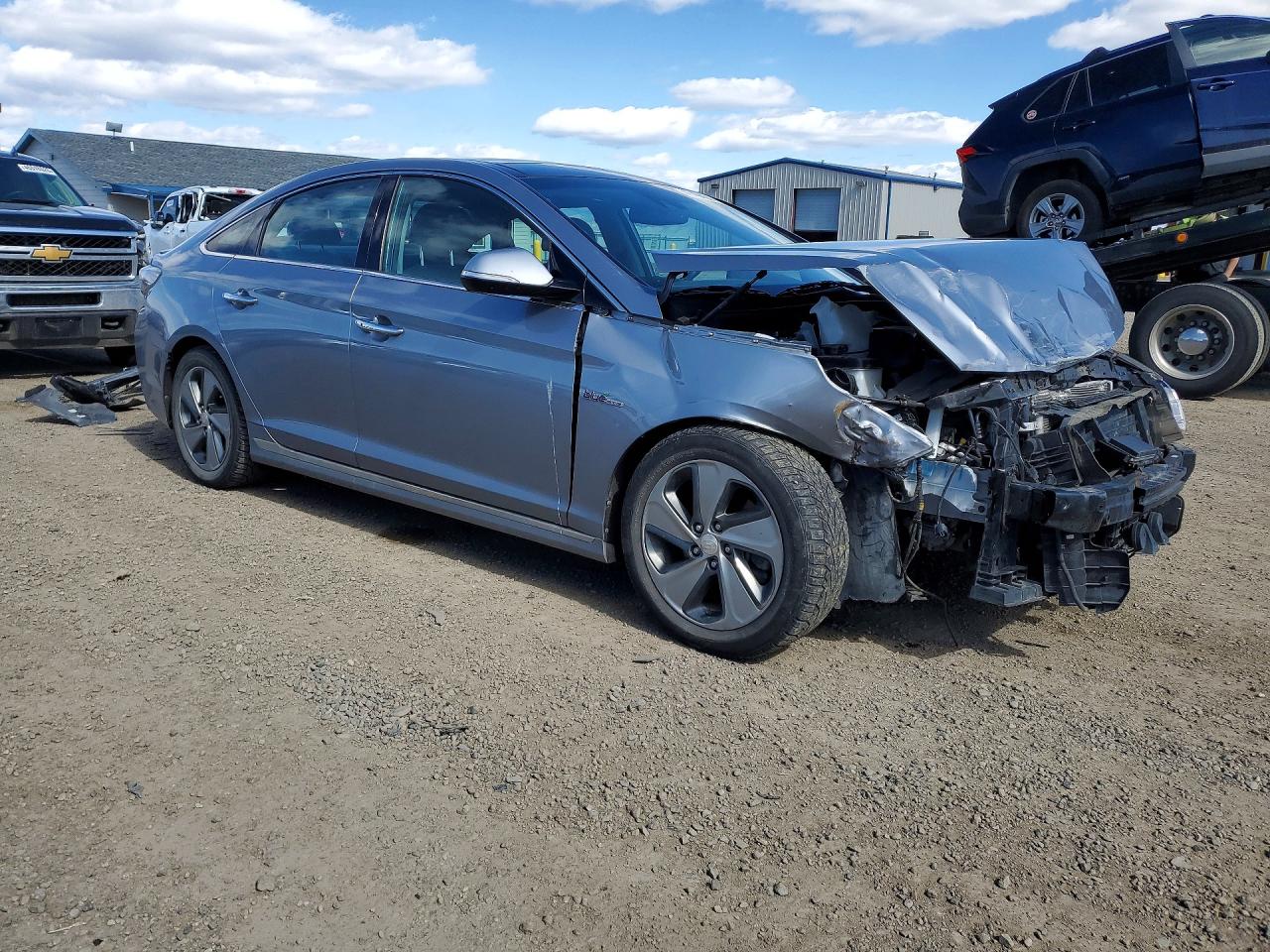 2016 Hyundai Sonata Hybrid Limited Gray vin: KMHE34L12GA012627