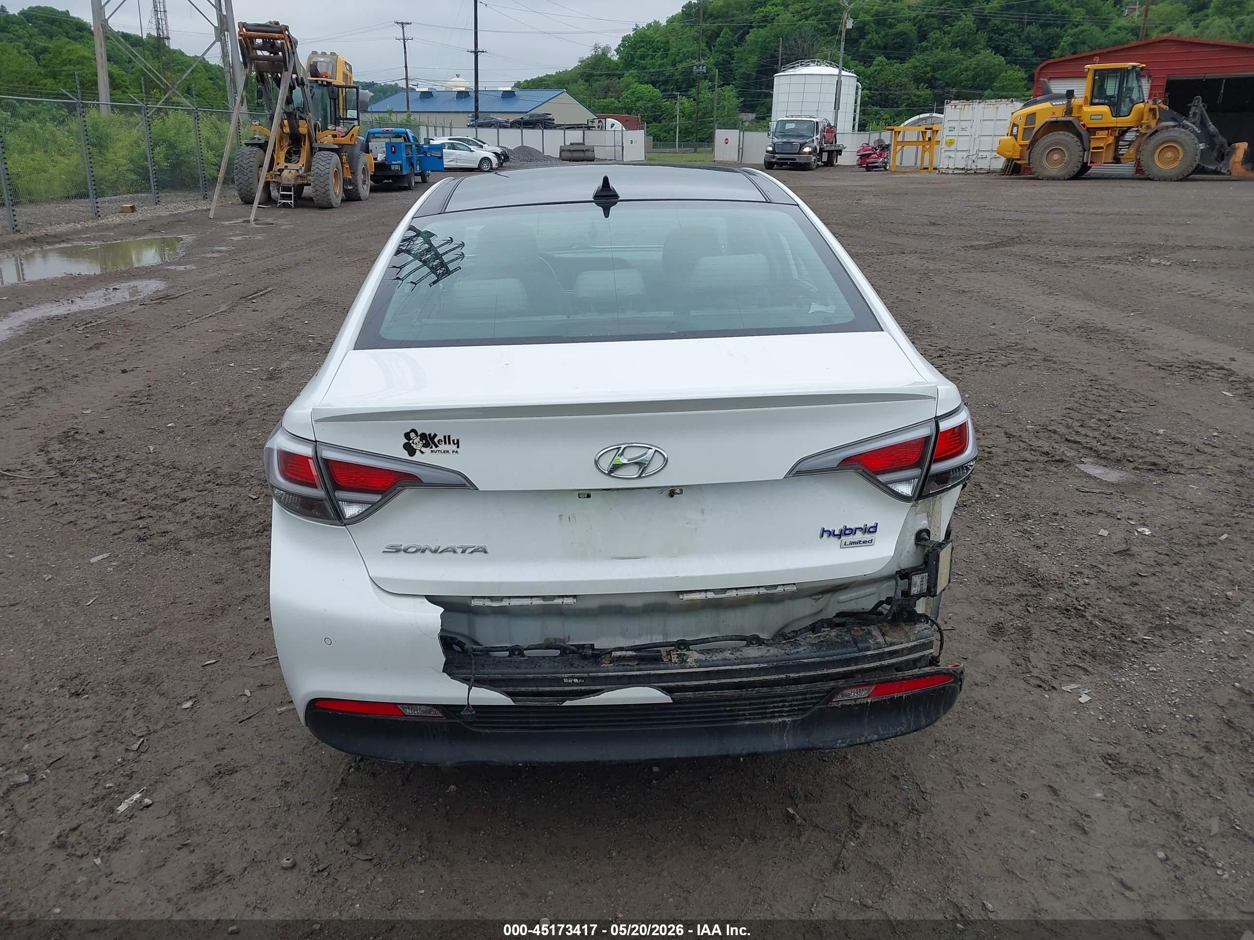 2017 Hyundai Sonata Hybrid Limited Белый vin: KMHE34L34HA062335