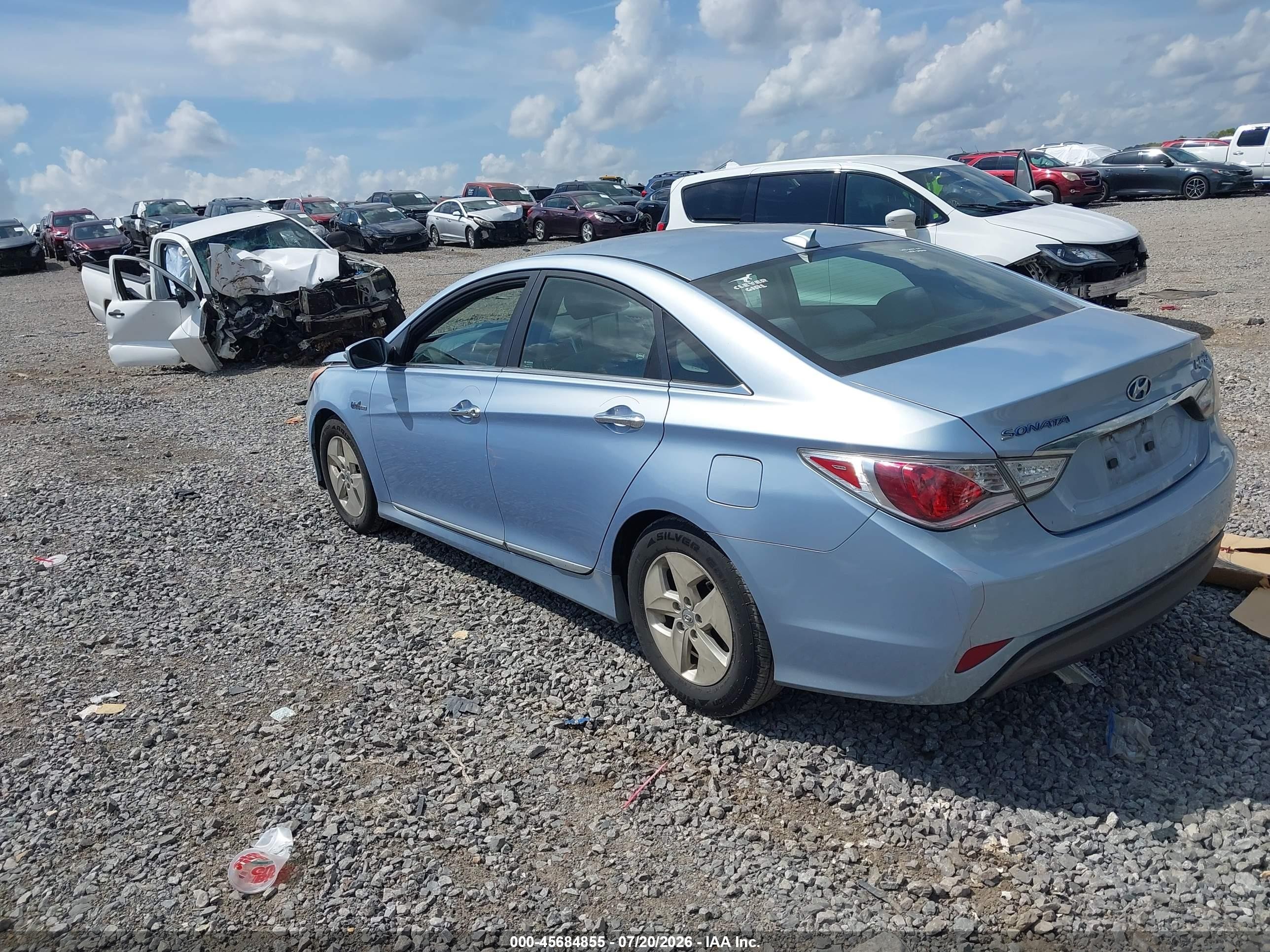 2012 Hyundai Sonata Hybrid   Синий vin: KMHEC4A40CA038120