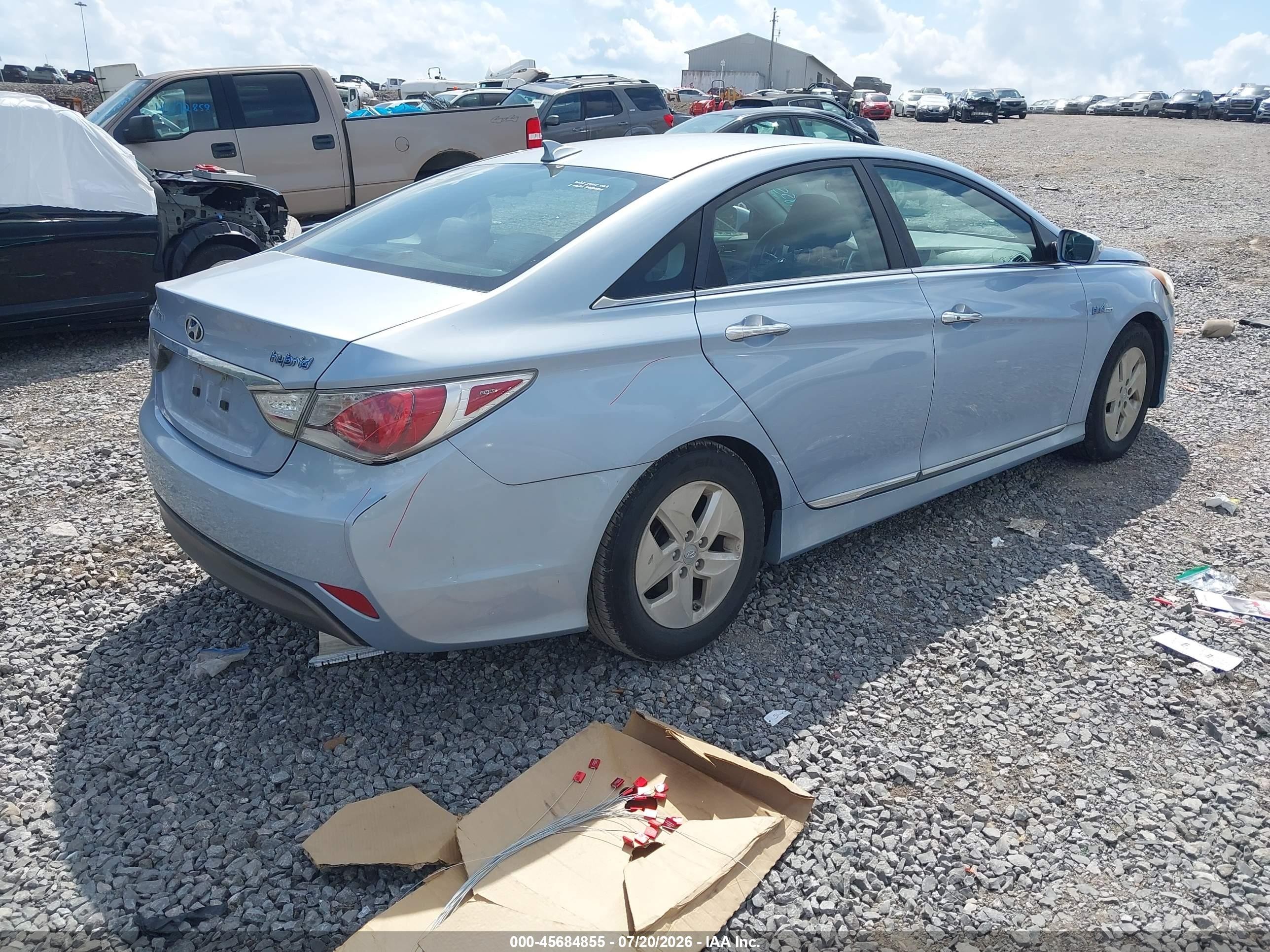 2012 Hyundai Sonata Hybrid   Синий vin: KMHEC4A40CA038120