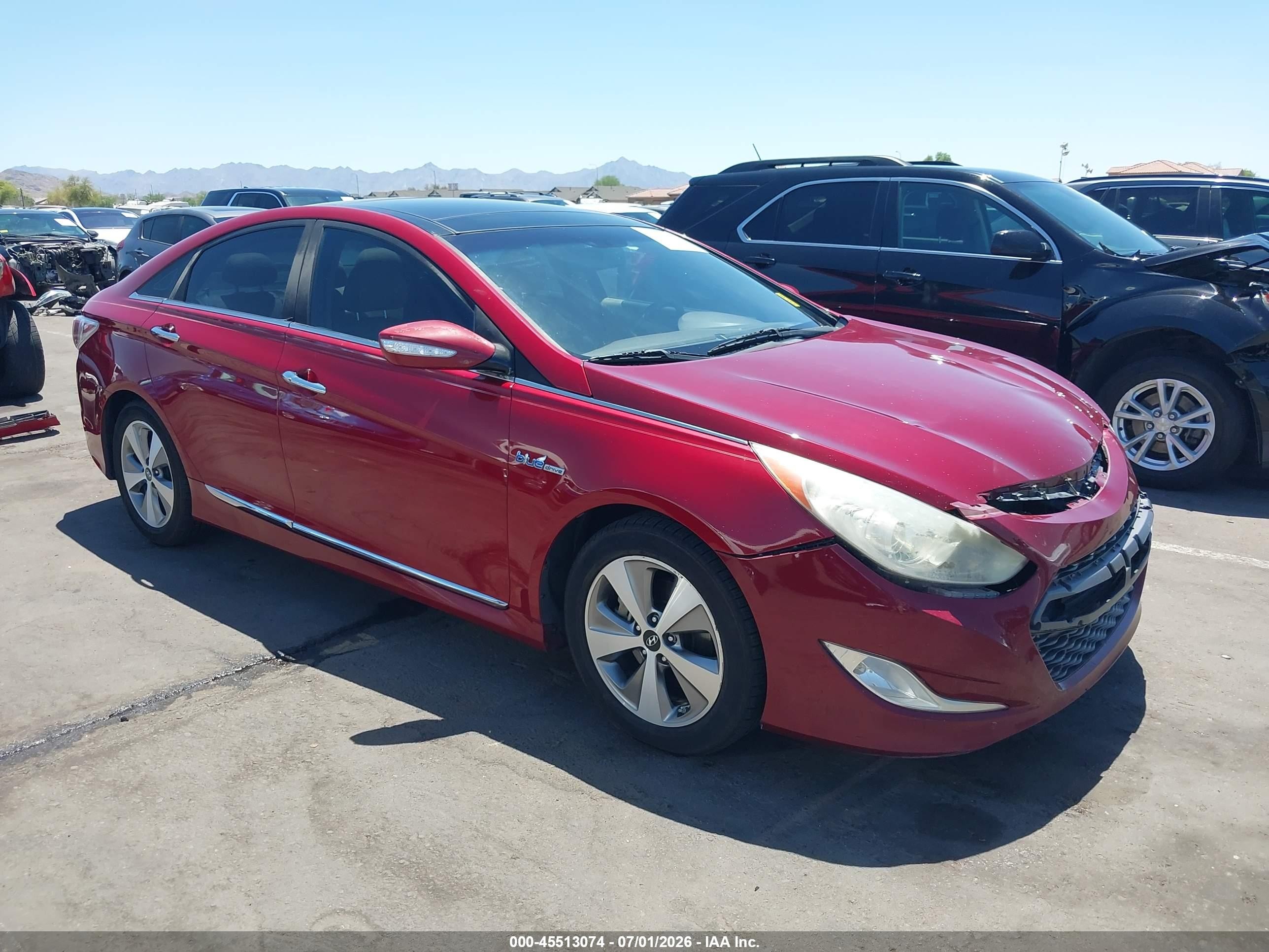 2012 Hyundai Sonata Hybrid   Red vin: KMHEC4A40CA057234