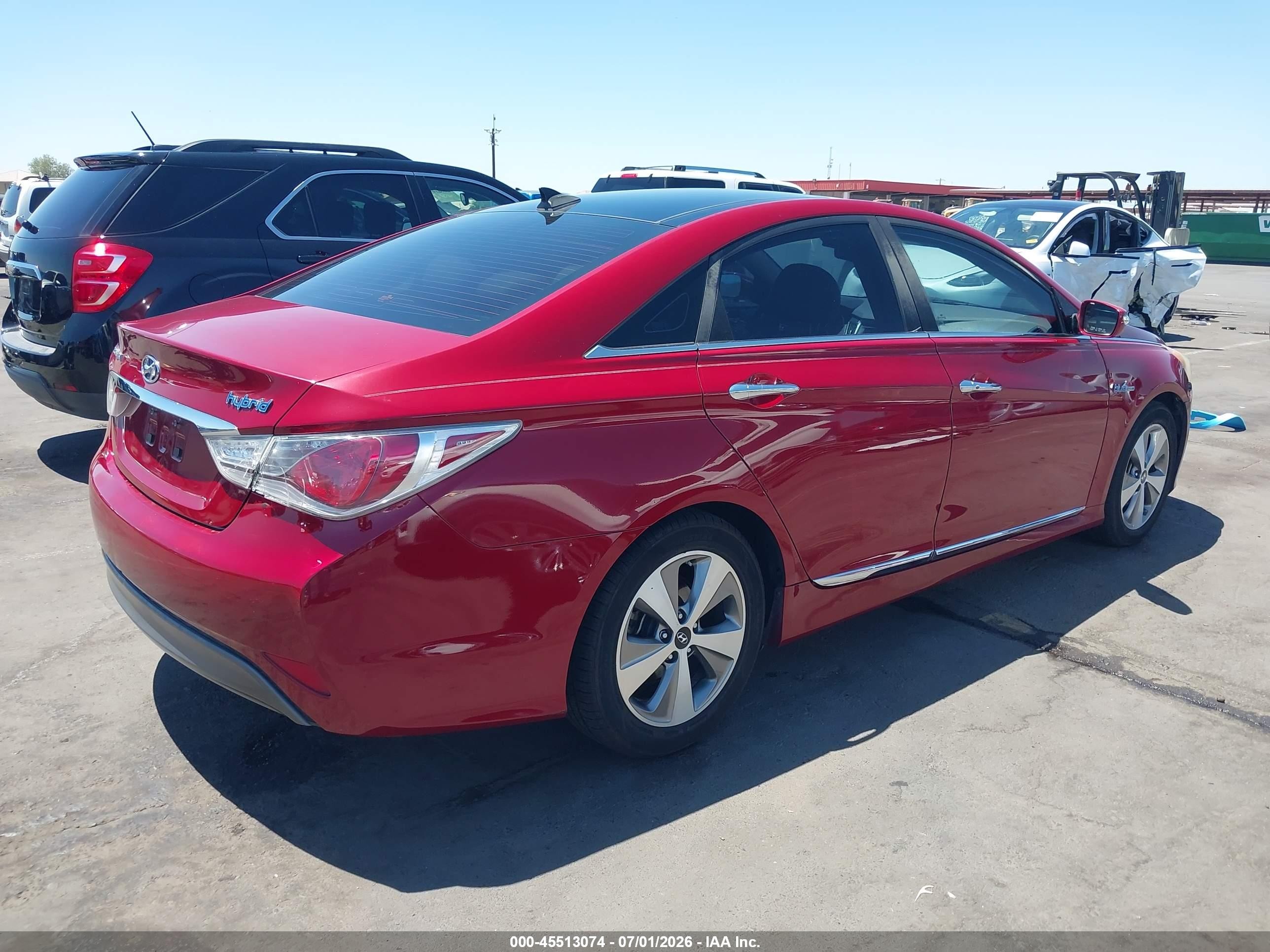 2012 Hyundai Sonata Hybrid   Red vin: KMHEC4A40CA057234