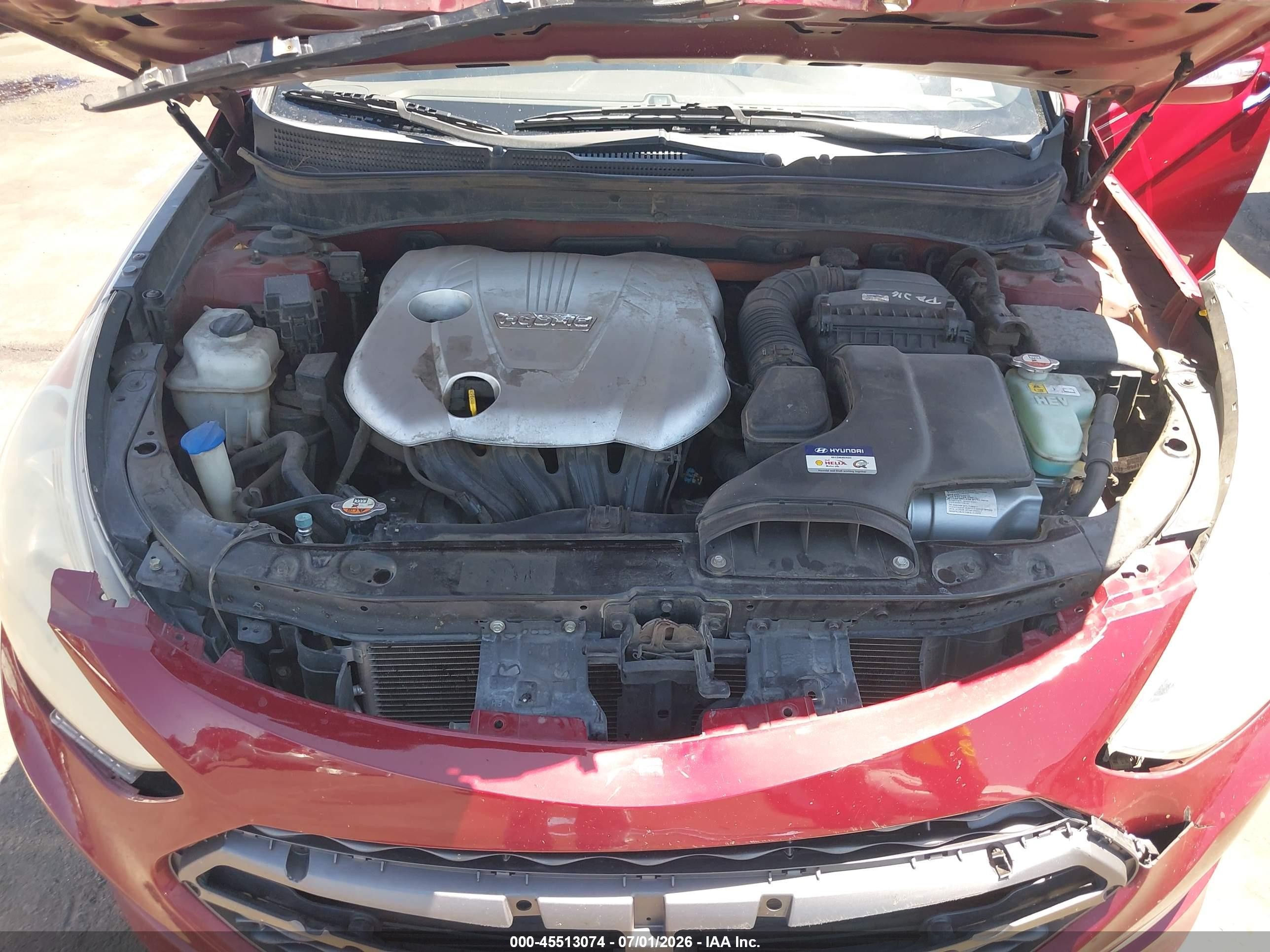 2012 Hyundai Sonata Hybrid   Red vin: KMHEC4A40CA057234