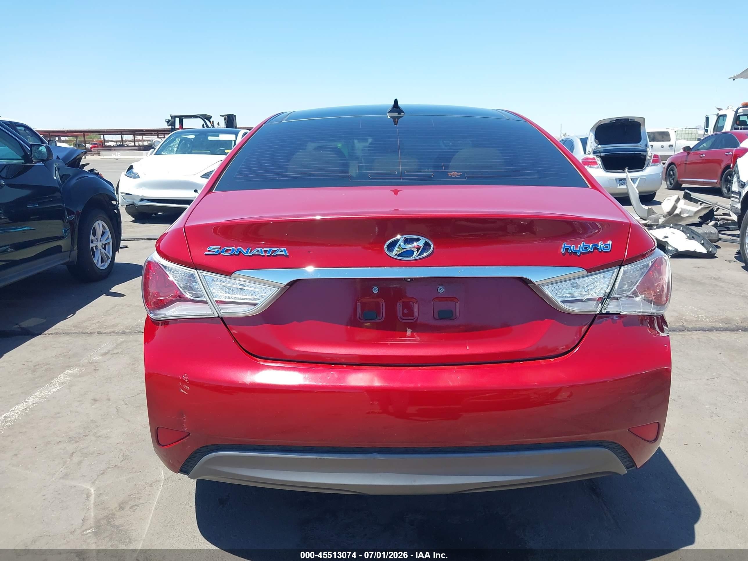 2012 Hyundai Sonata Hybrid   Red vin: KMHEC4A40CA057234
