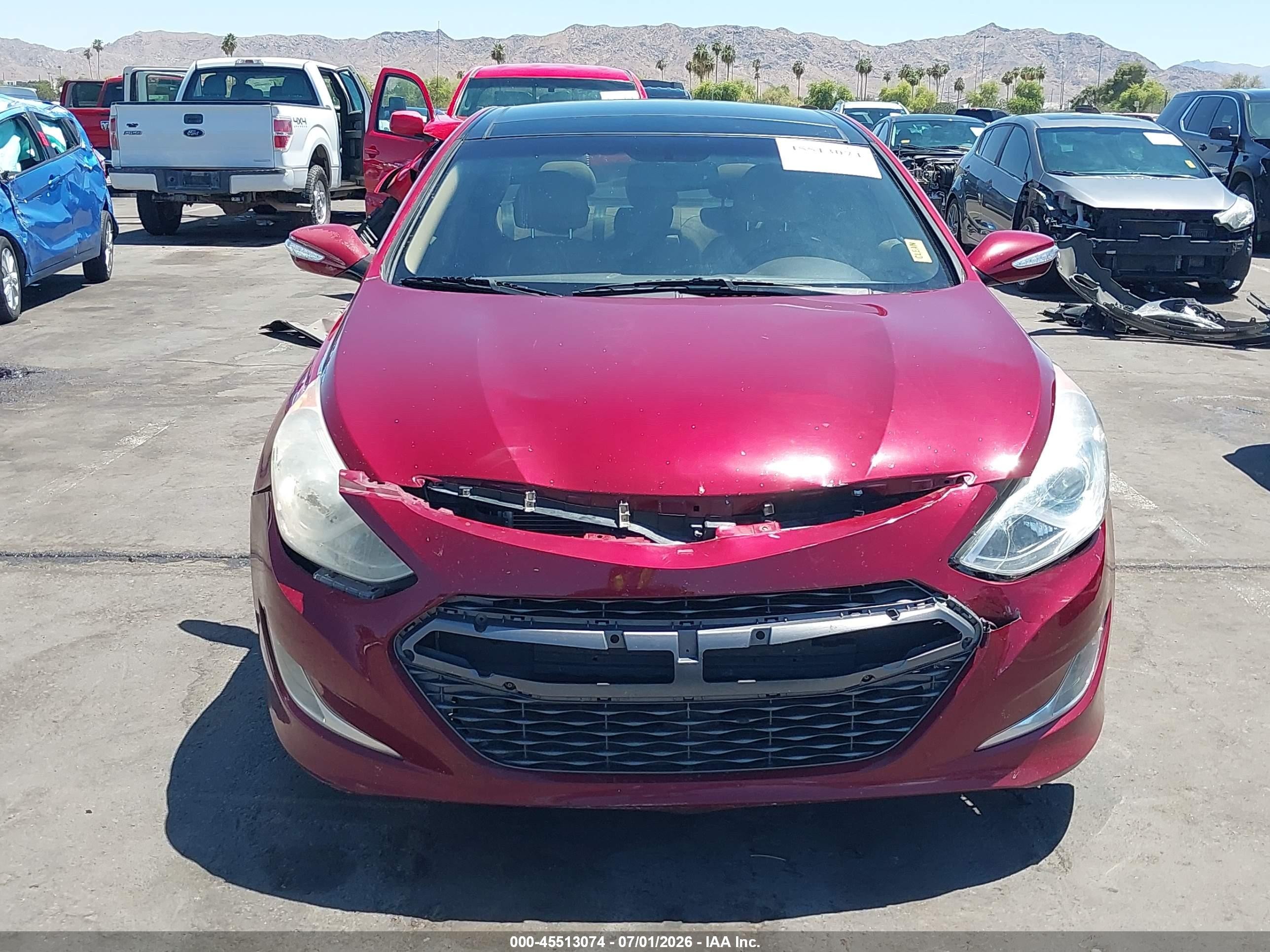 2012 Hyundai Sonata Hybrid   Red vin: KMHEC4A40CA057234