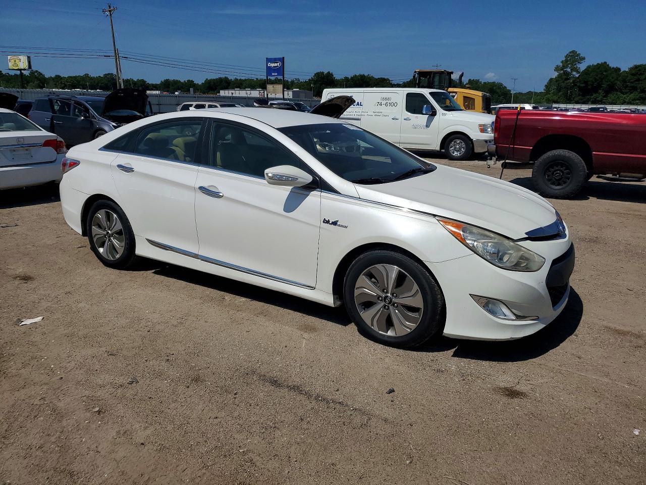 2013 Hyundai Sonata Hybrid White vin: KMHEC4A40DA083219