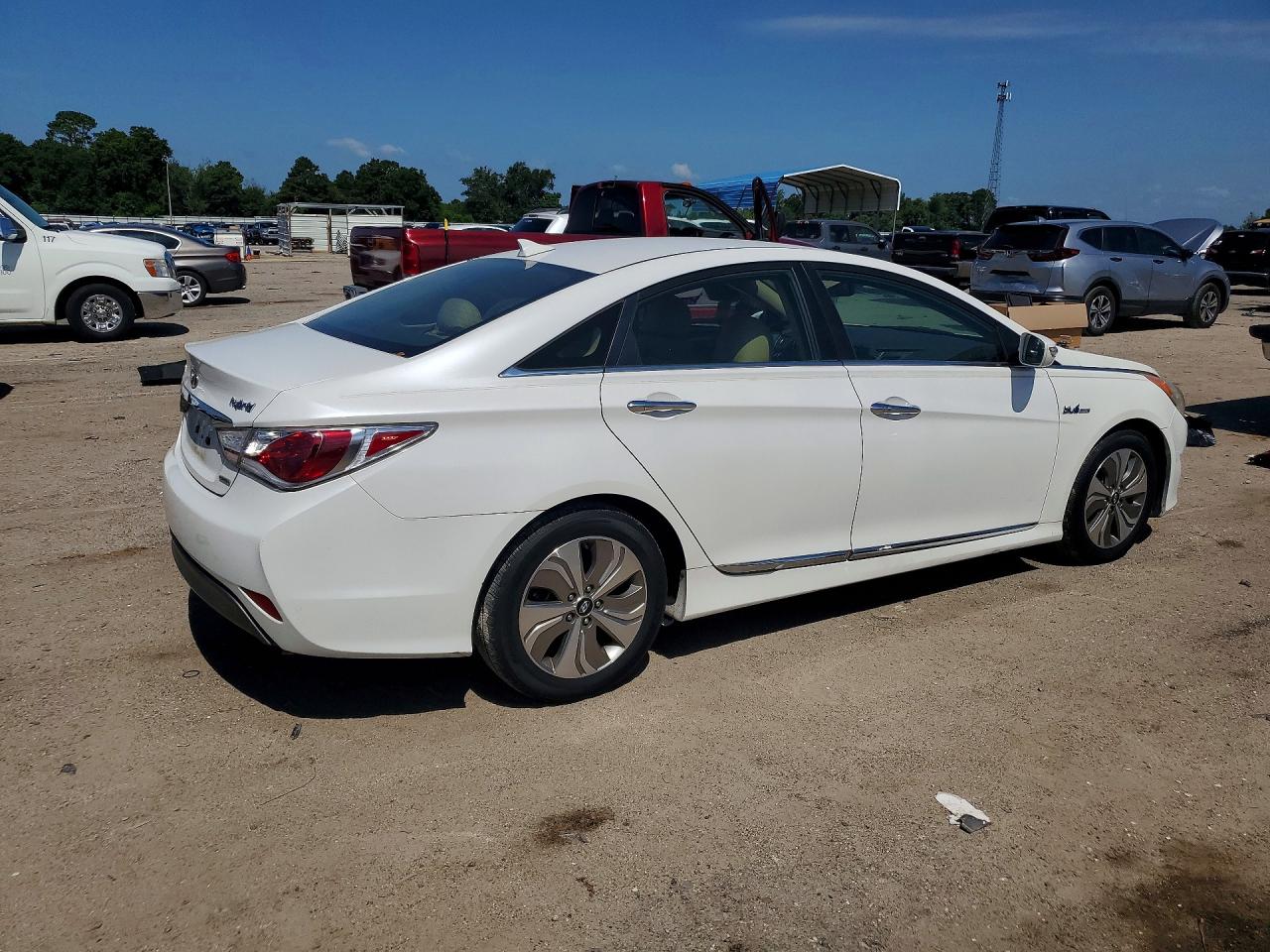2013 Hyundai Sonata Hybrid White vin: KMHEC4A40DA083219
