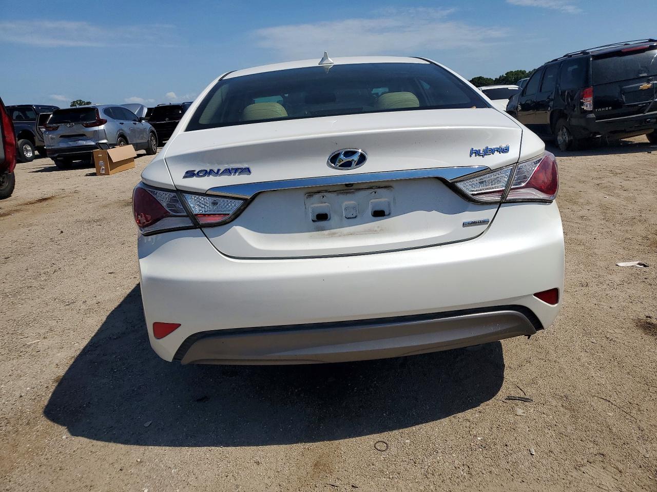 2013 Hyundai Sonata Hybrid White vin: KMHEC4A40DA083219