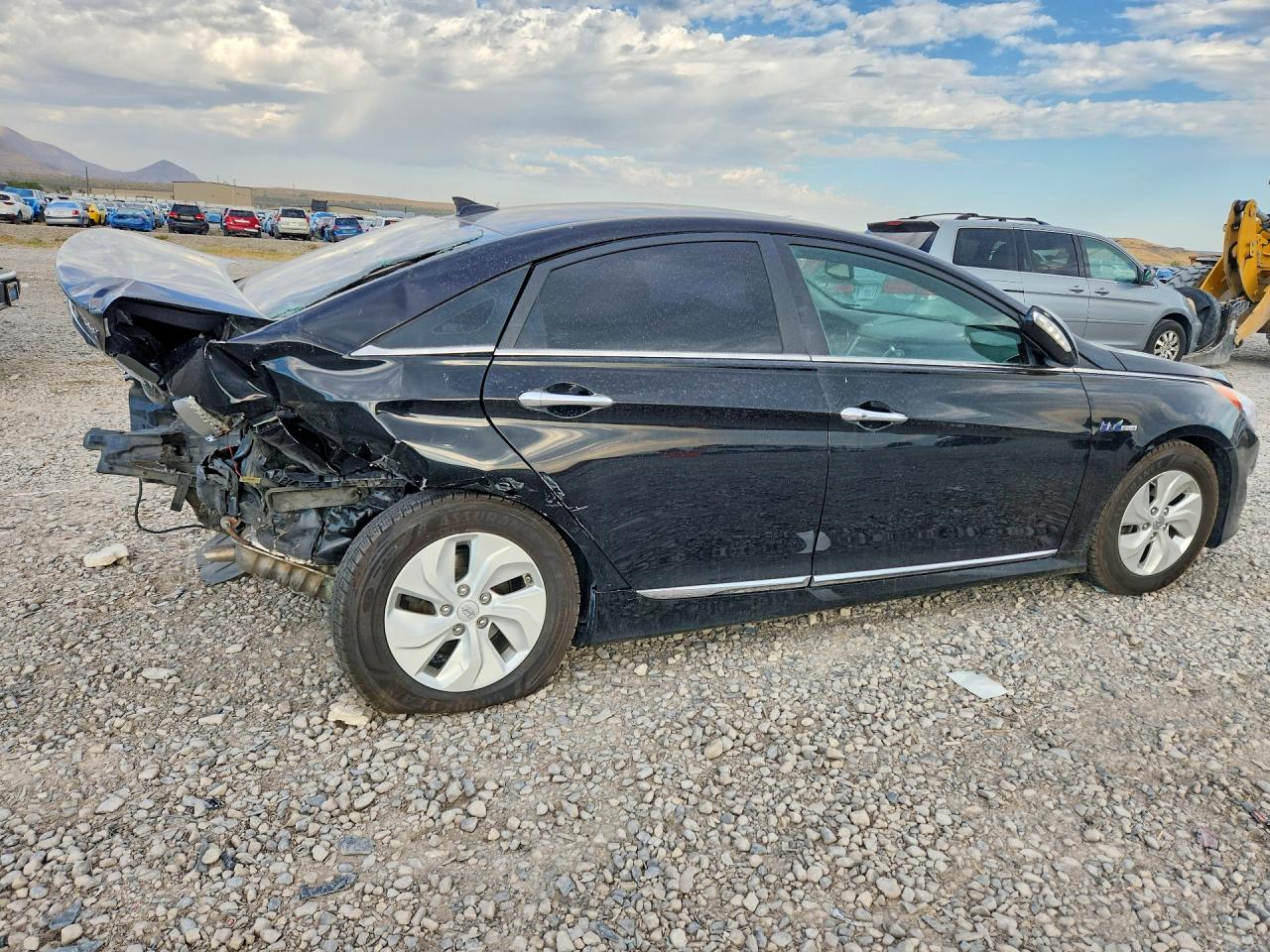 2013 Hyundai Sonata Hybrid Black vin: KMHEC4A40DA093202