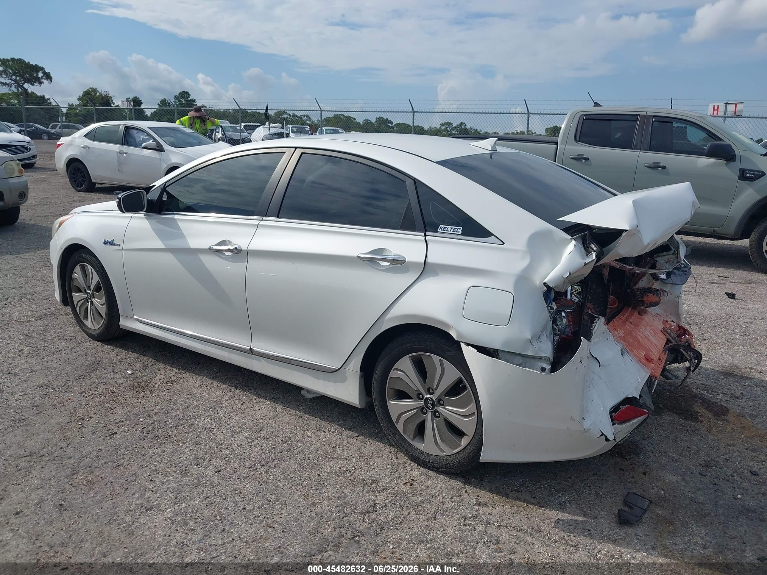 2013 Hyundai Sonata Hybrid Limited White vin: KMHEC4A40DA096858