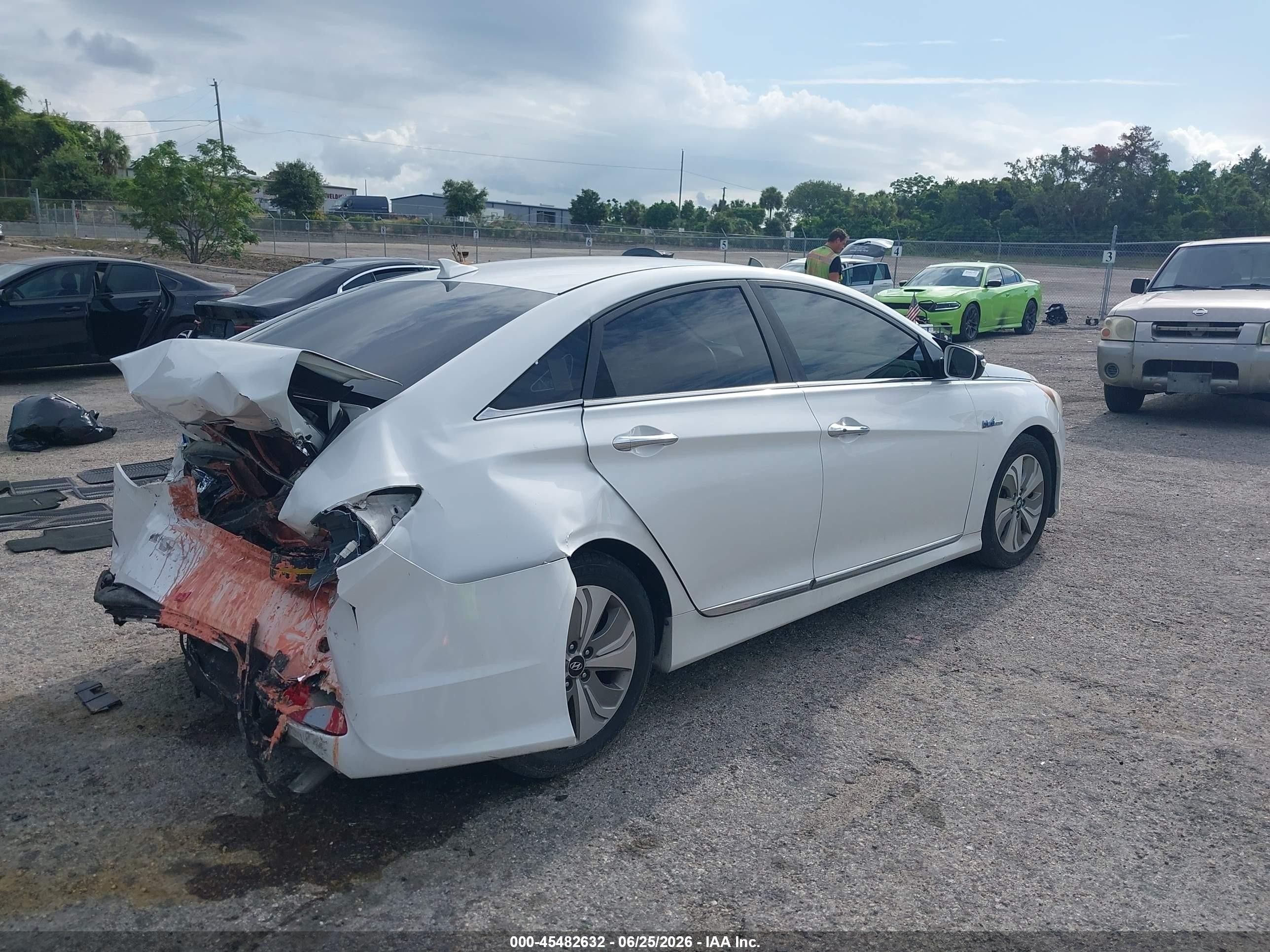 2013 Hyundai Sonata Hybrid Limited White vin: KMHEC4A40DA096858