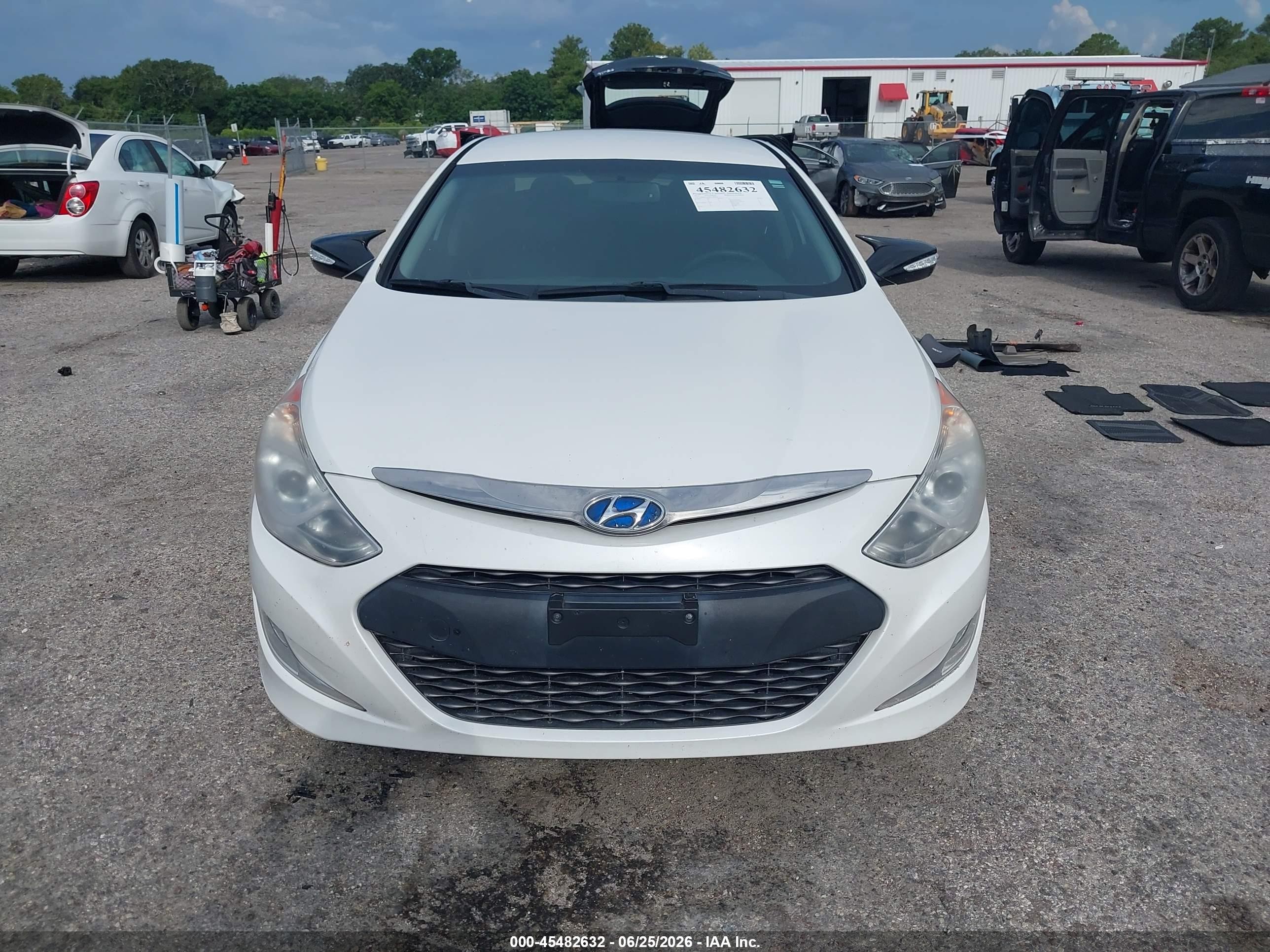 2013 Hyundai Sonata Hybrid Limited White vin: KMHEC4A40DA096858