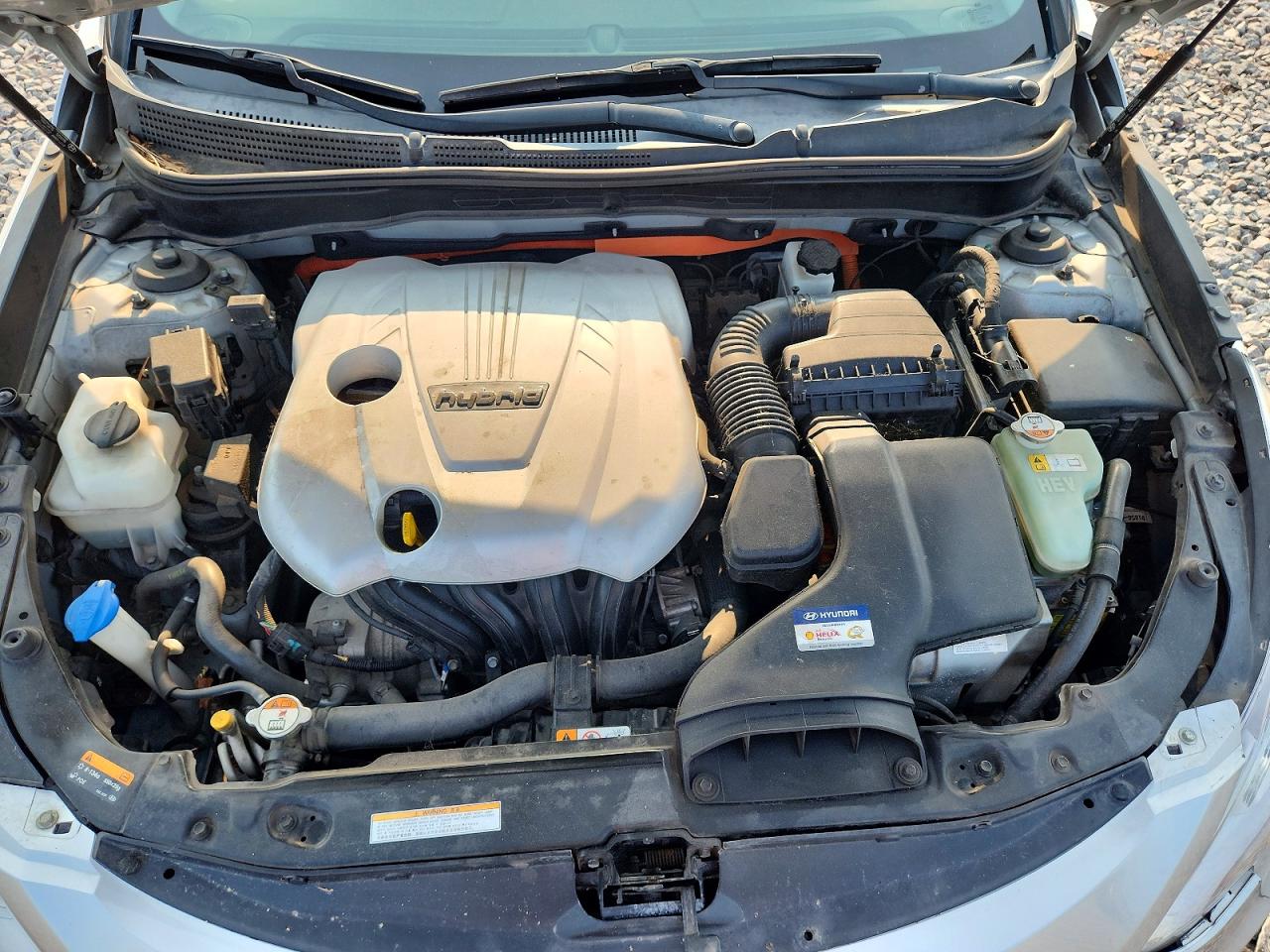 2013 Hyundai Sonata Hybrid Silver vin: KMHEC4A40DA097542