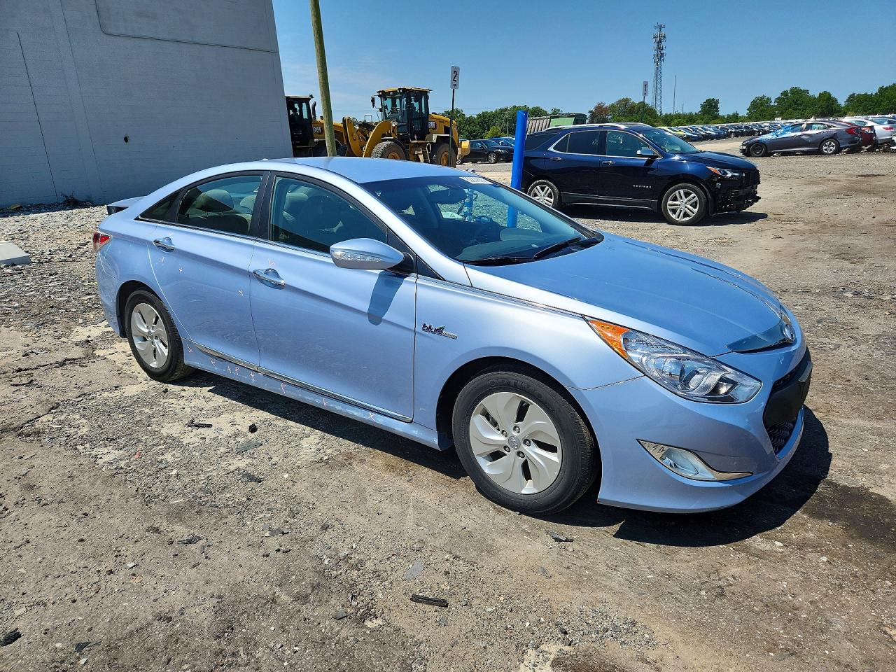 2013 Hyundai Sonata Hybrid Blue vin: KMHEC4A40DA098870