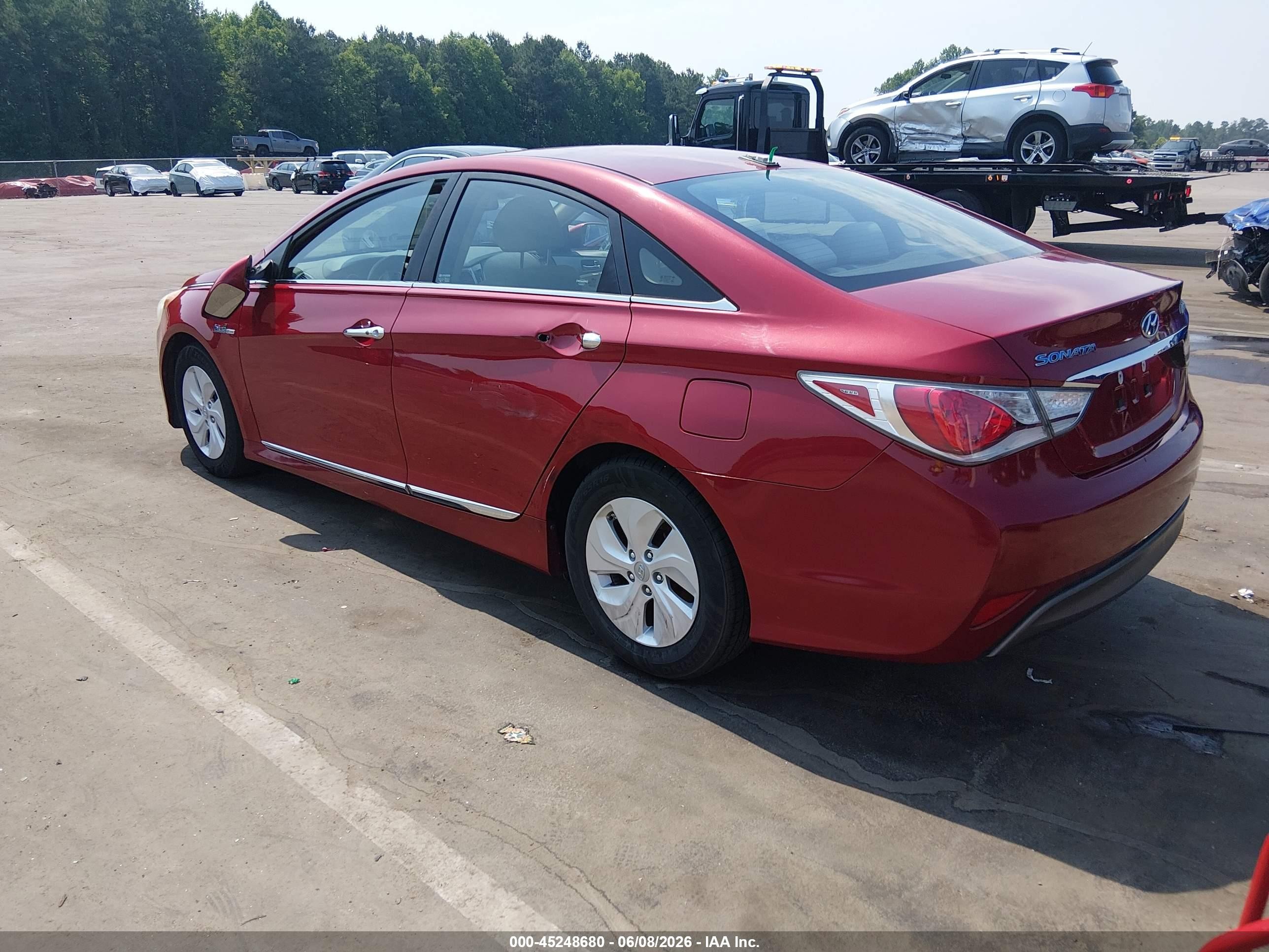 2014 Hyundai Sonata Hybrid   Красный vin: KMHEC4A40EA117774