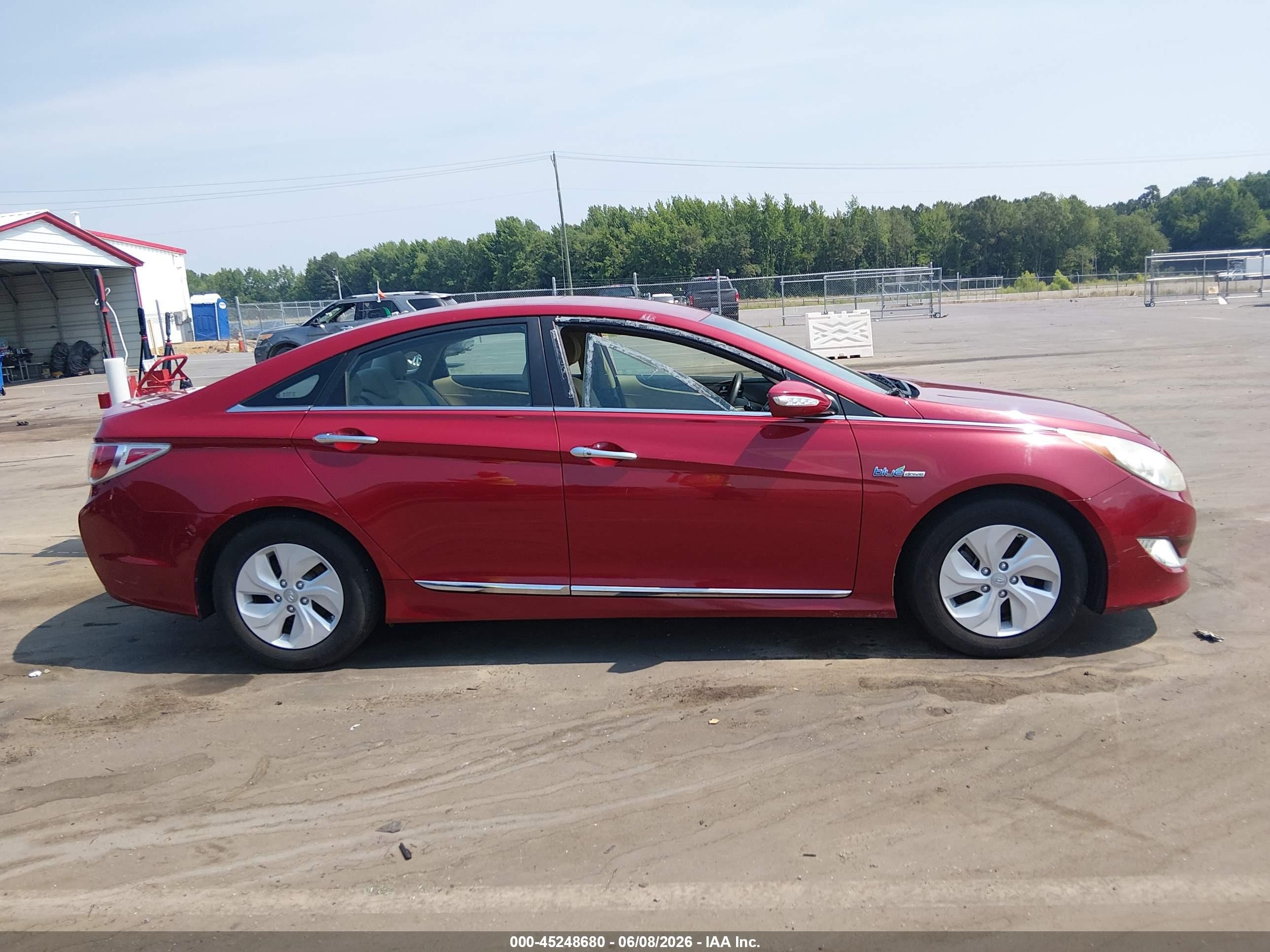 2014 Hyundai Sonata Hybrid   Красный vin: KMHEC4A40EA117774