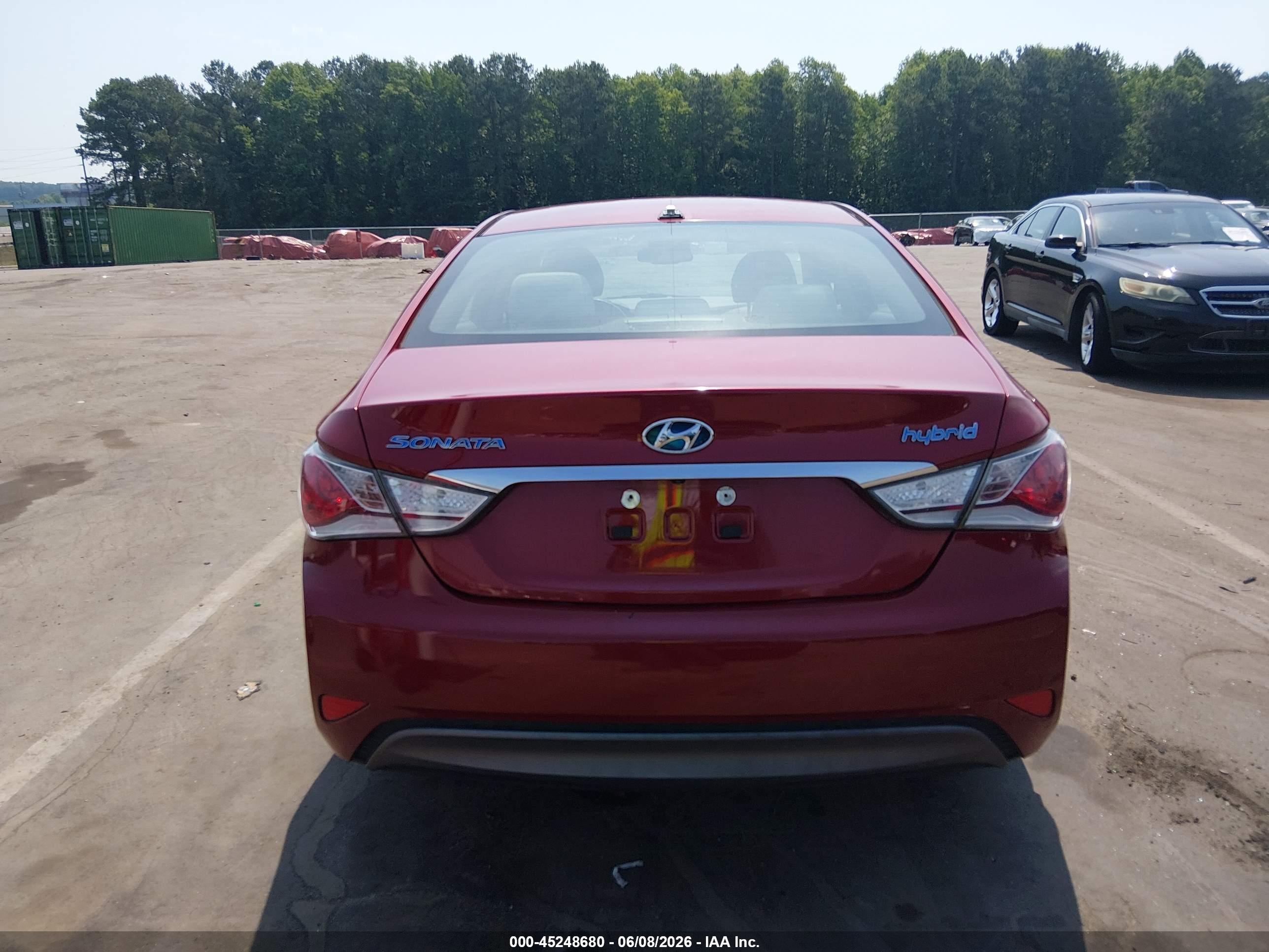 2014 Hyundai Sonata Hybrid   Красный vin: KMHEC4A40EA117774
