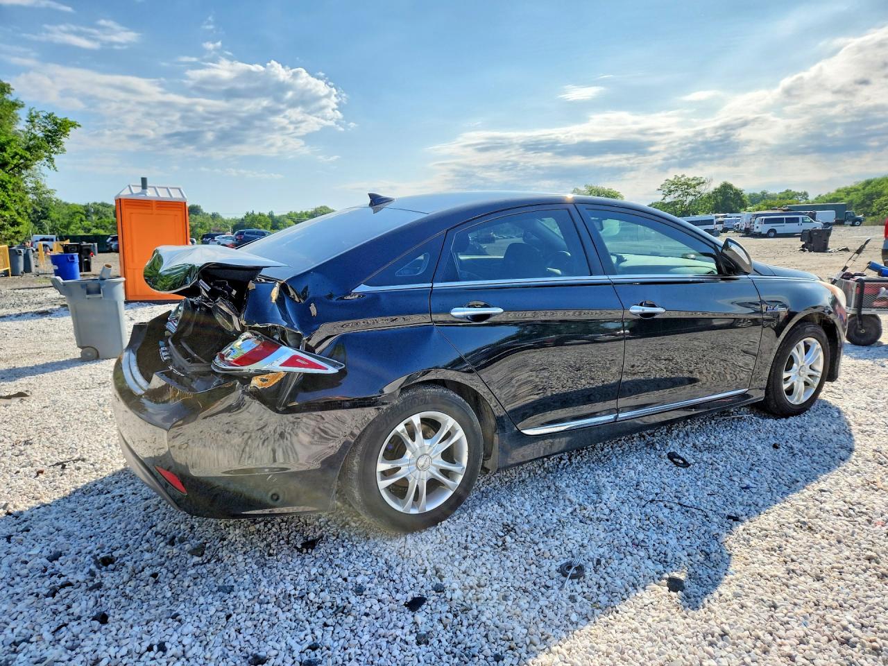 2014 Hyundai Sonata Hybrid Black vin: KMHEC4A40EA118049