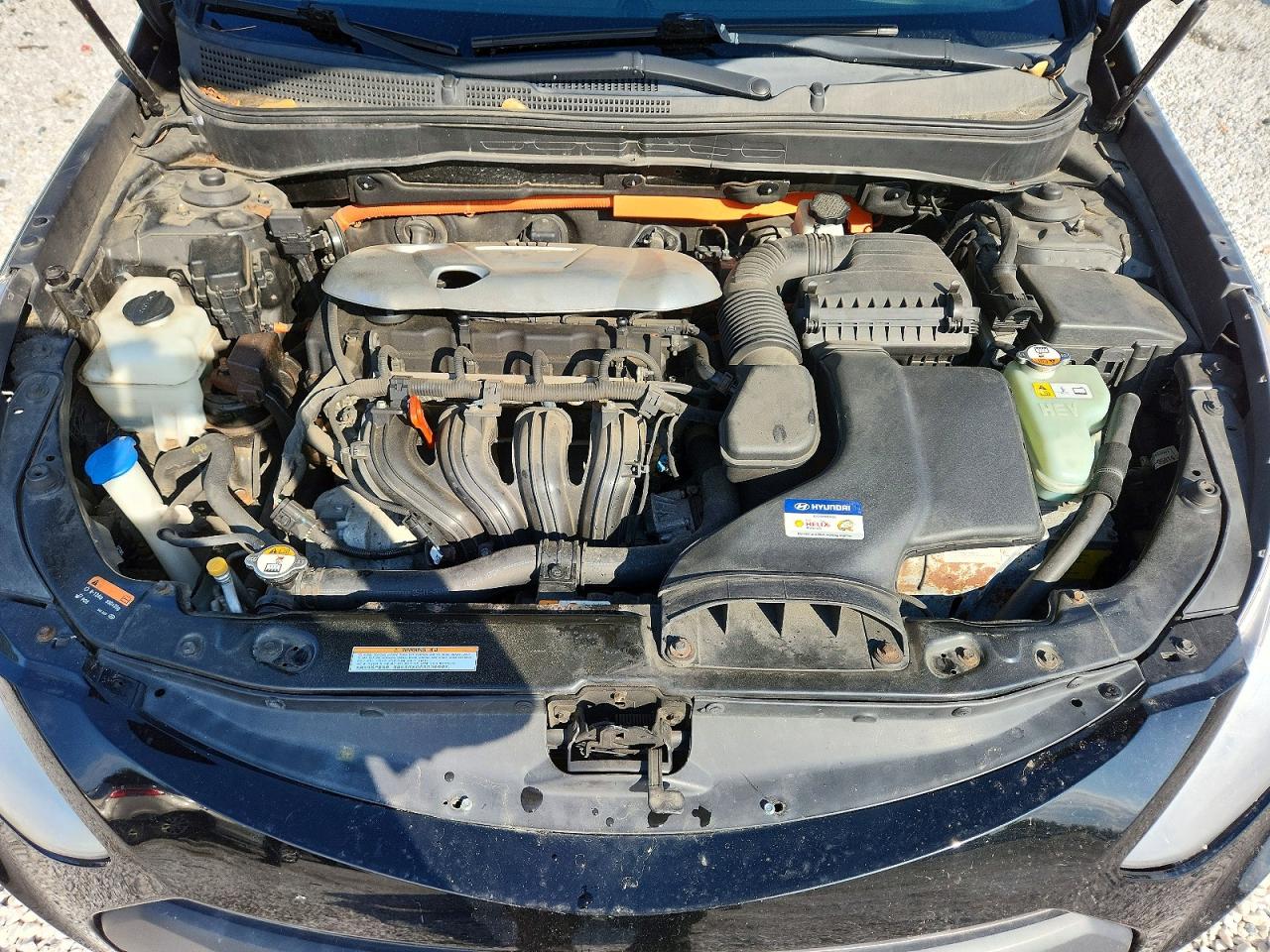 2014 Hyundai Sonata Hybrid Black vin: KMHEC4A40EA118049