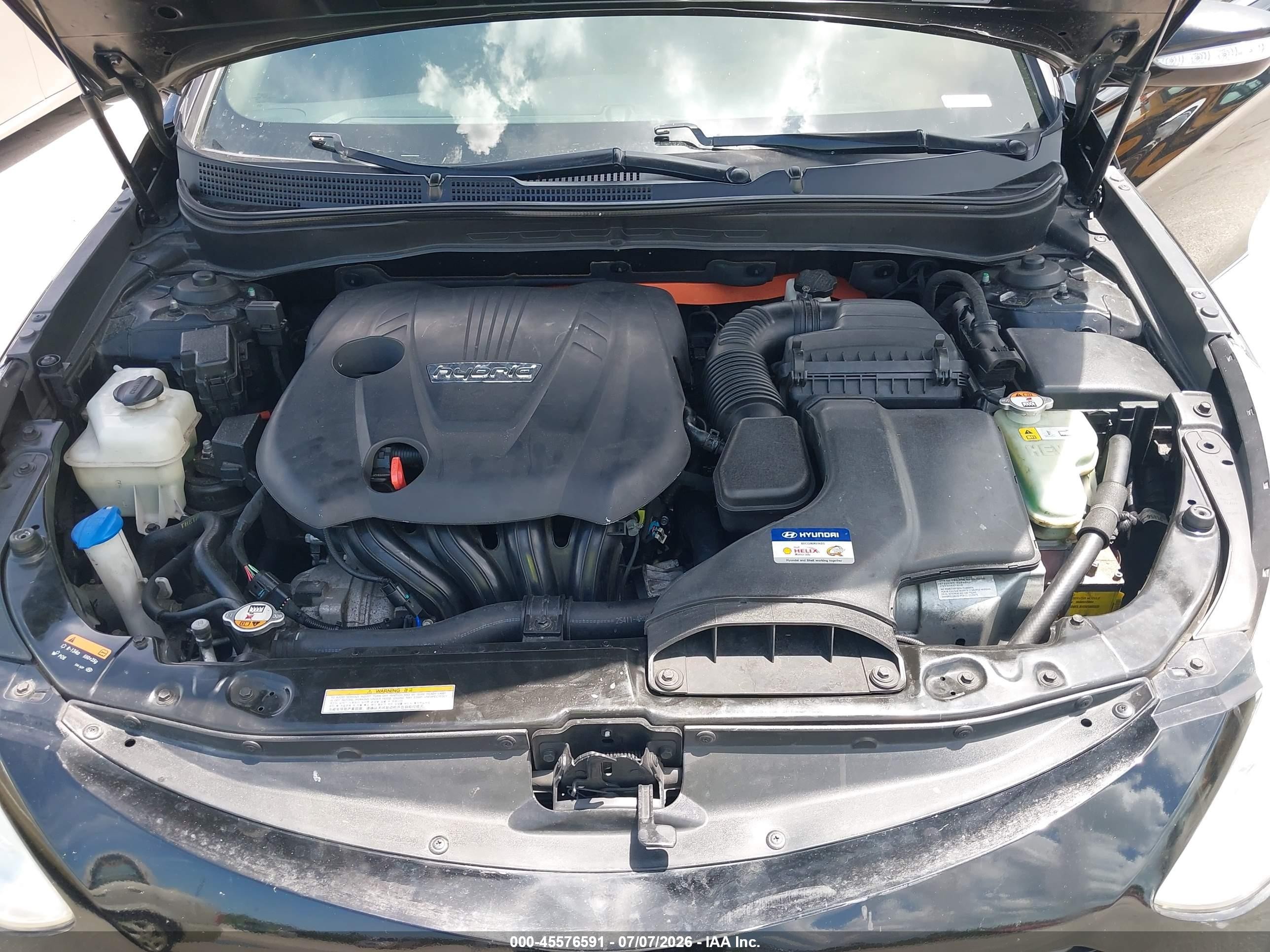 2015 Hyundai Sonata Hybrid Limited Черный vin: KMHEC4A40FA119400