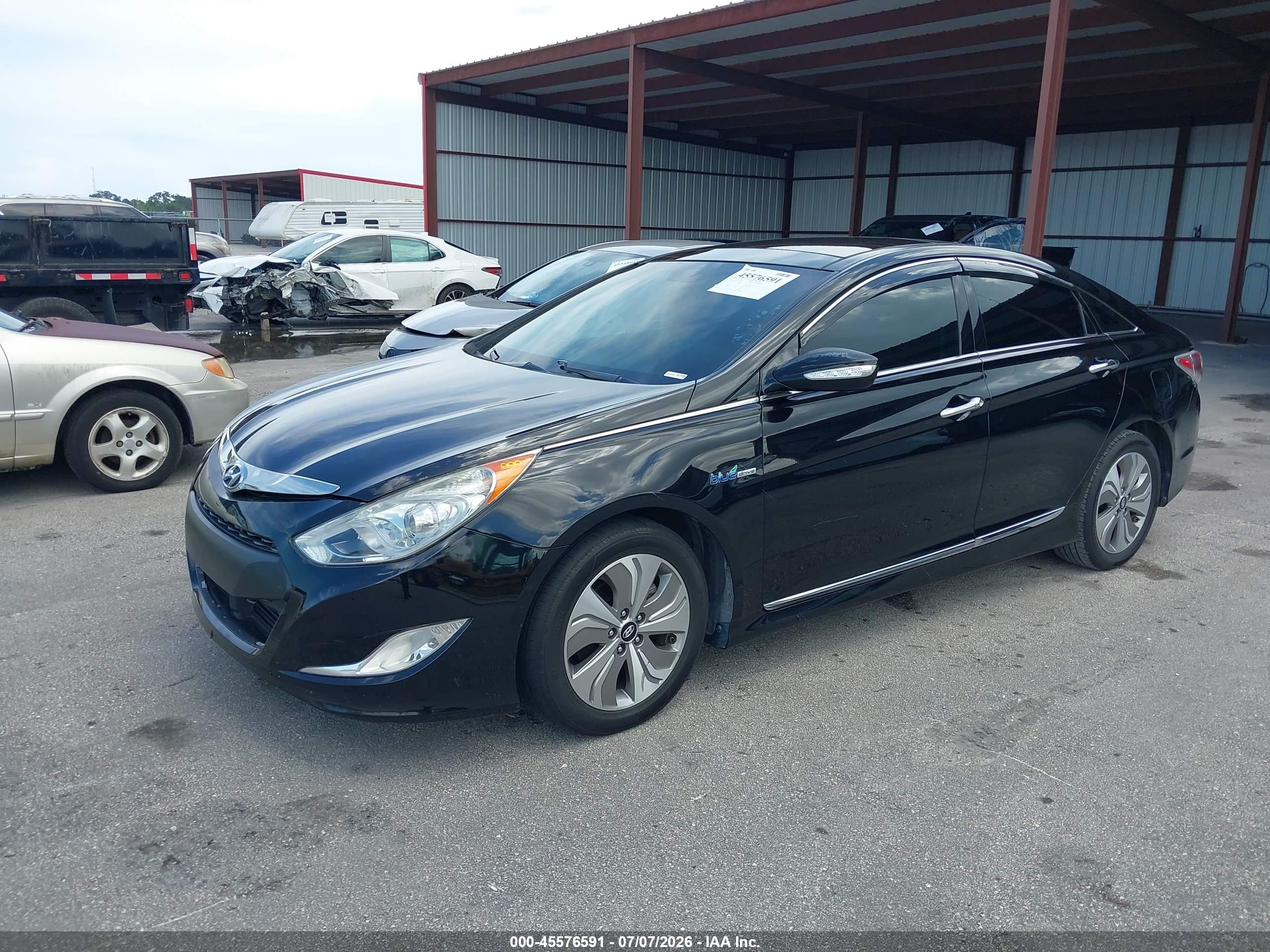 2015 Hyundai Sonata Hybrid Limited Черный vin: KMHEC4A40FA119400