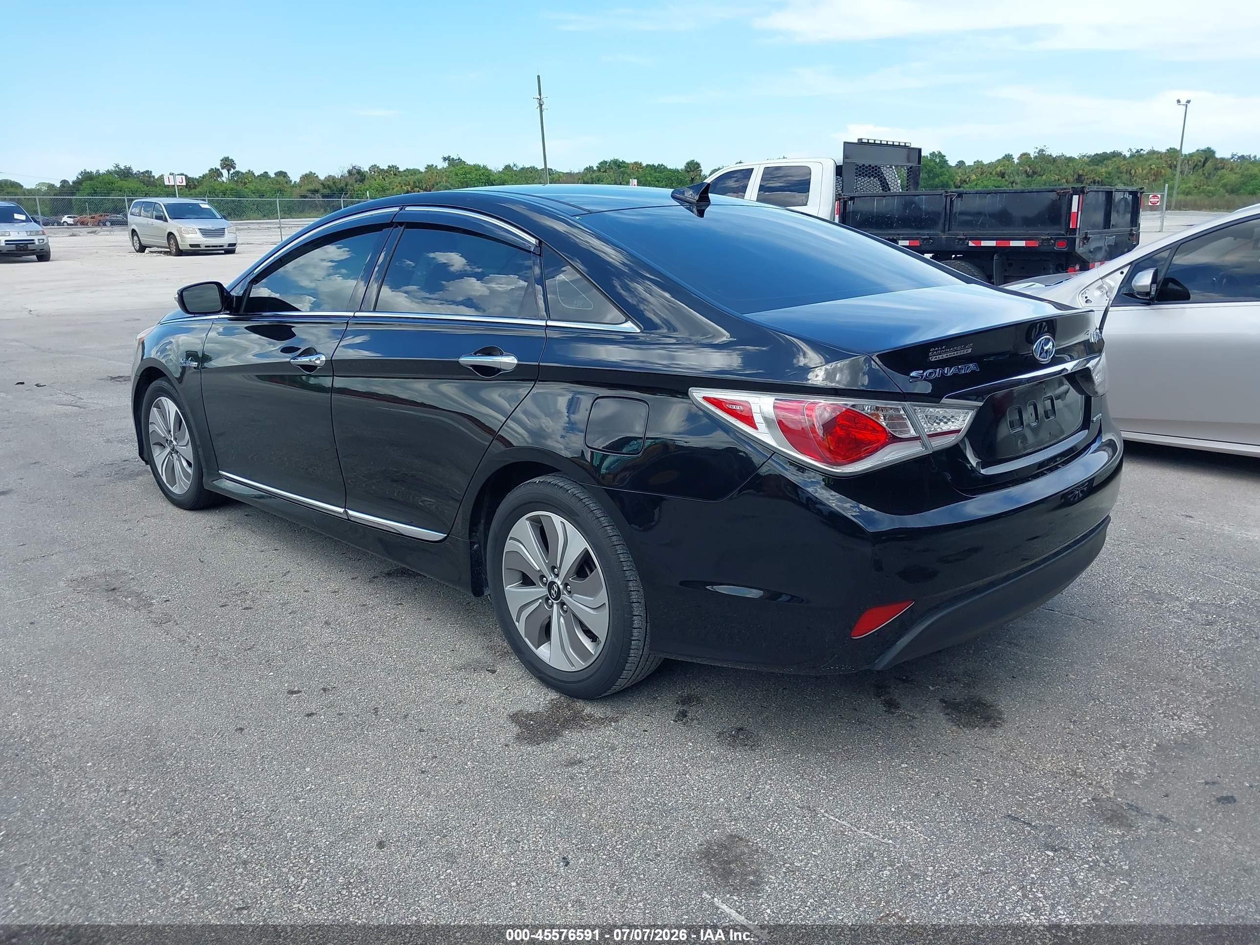 2015 Hyundai Sonata Hybrid Limited Черный vin: KMHEC4A40FA119400