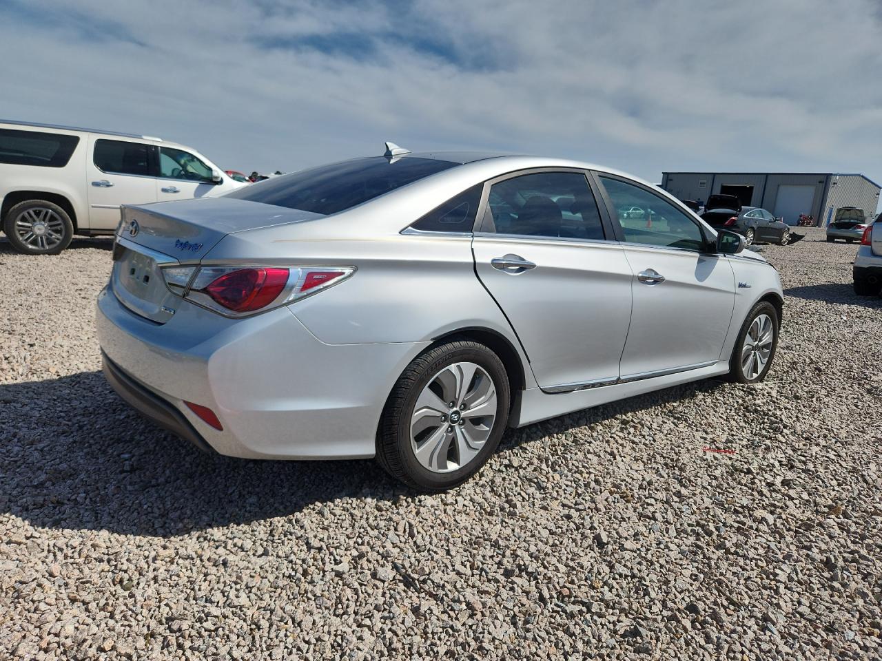 2015 Hyundai Sonata Hybrid Limited Silver vin: KMHEC4A40FA122913