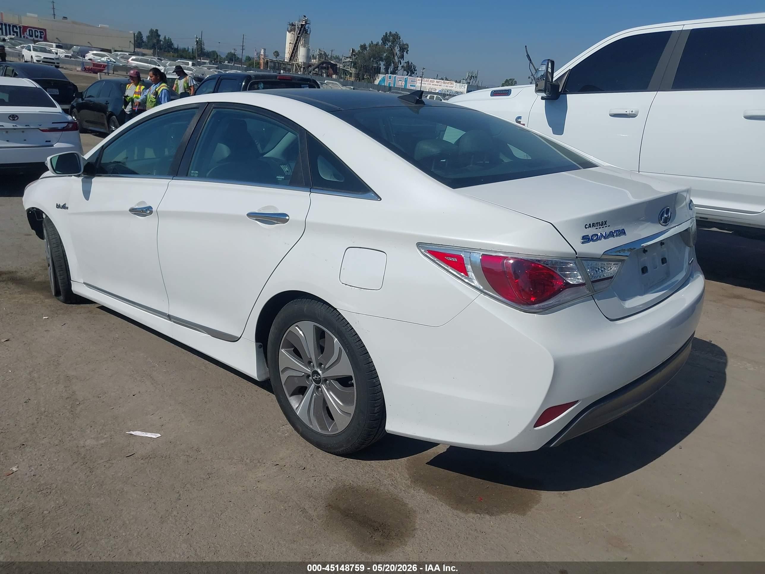2015 Hyundai Sonata Hybrid Limited White vin: KMHEC4A40FA126184