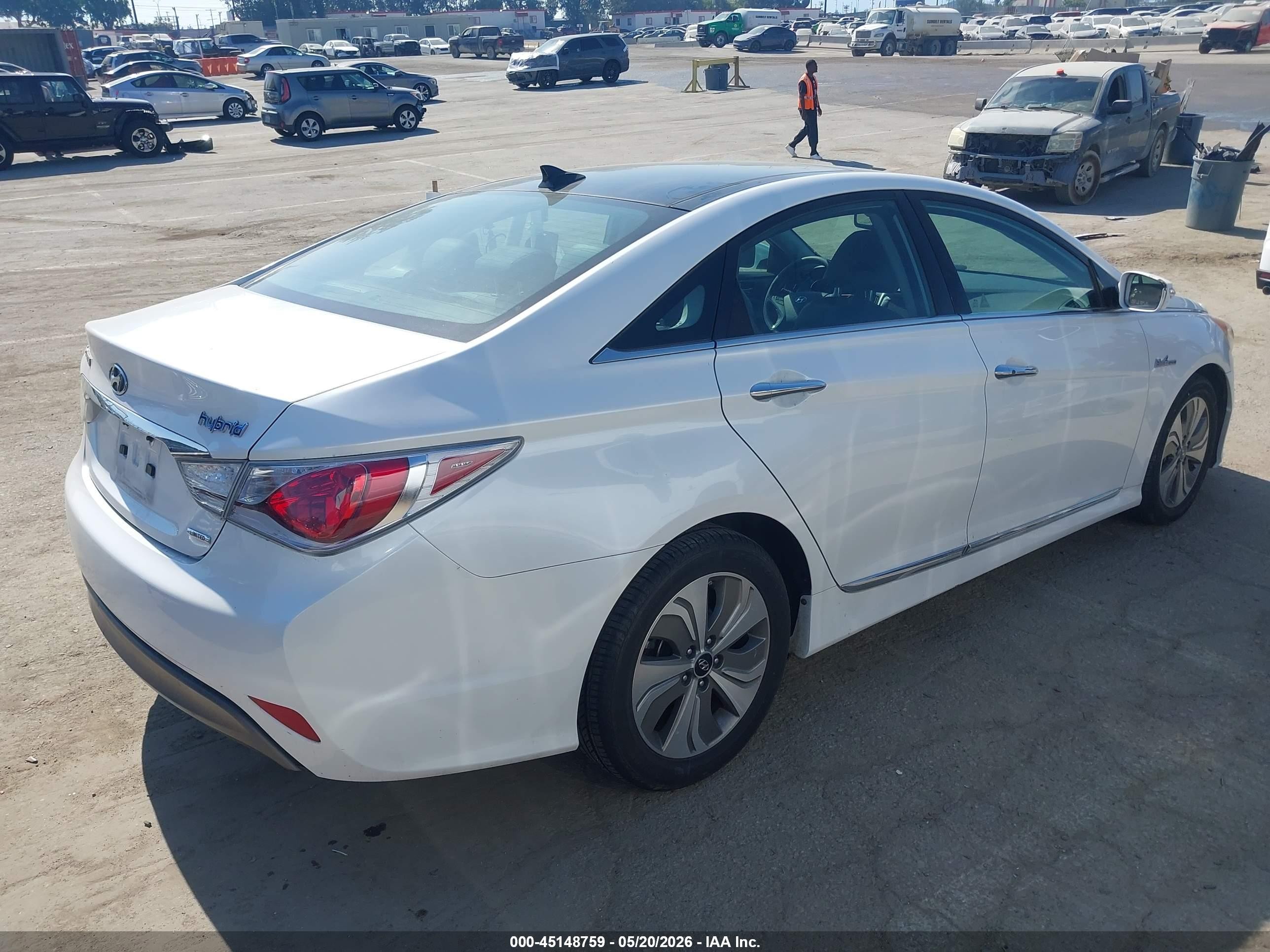2015 Hyundai Sonata Hybrid Limited White vin: KMHEC4A40FA126184