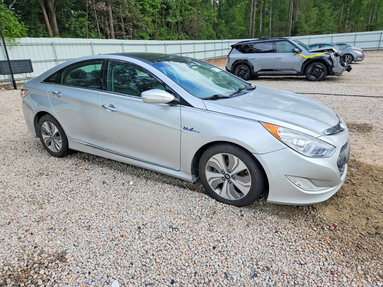 2015 Hyundai Sonata Hybrid Limited Gray vin: KMHEC4A40FA129506