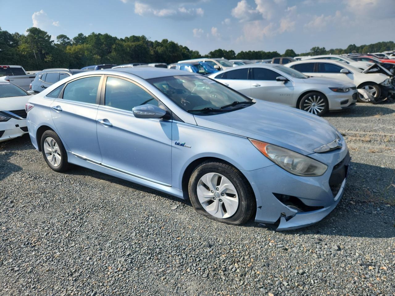 2015 Hyundai Sonata Hybrid Blue vin: KMHEC4A40FA135063