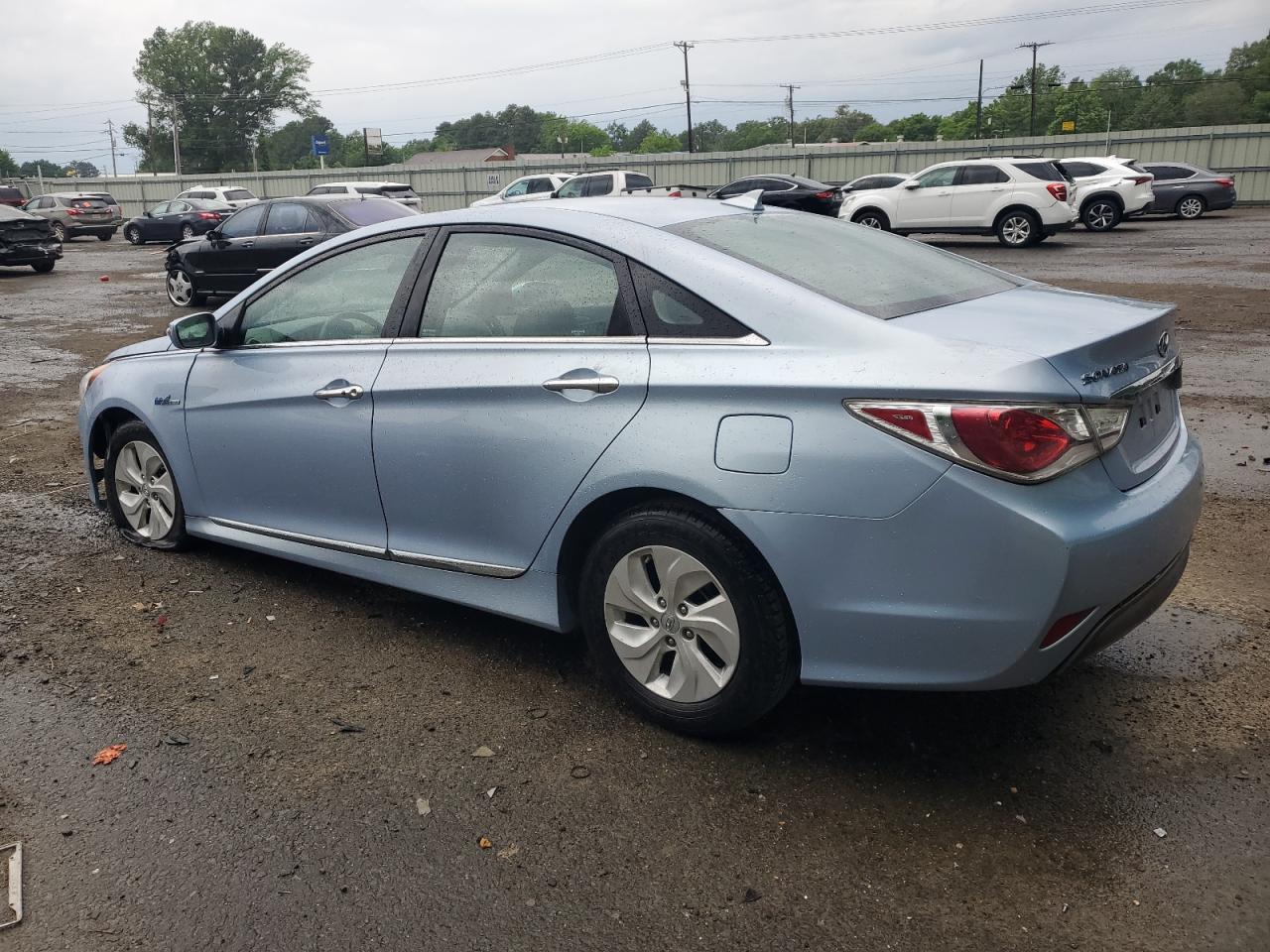 2015 Hyundai Sonata Hybrid Blue vin: KMHEC4A40FA135063