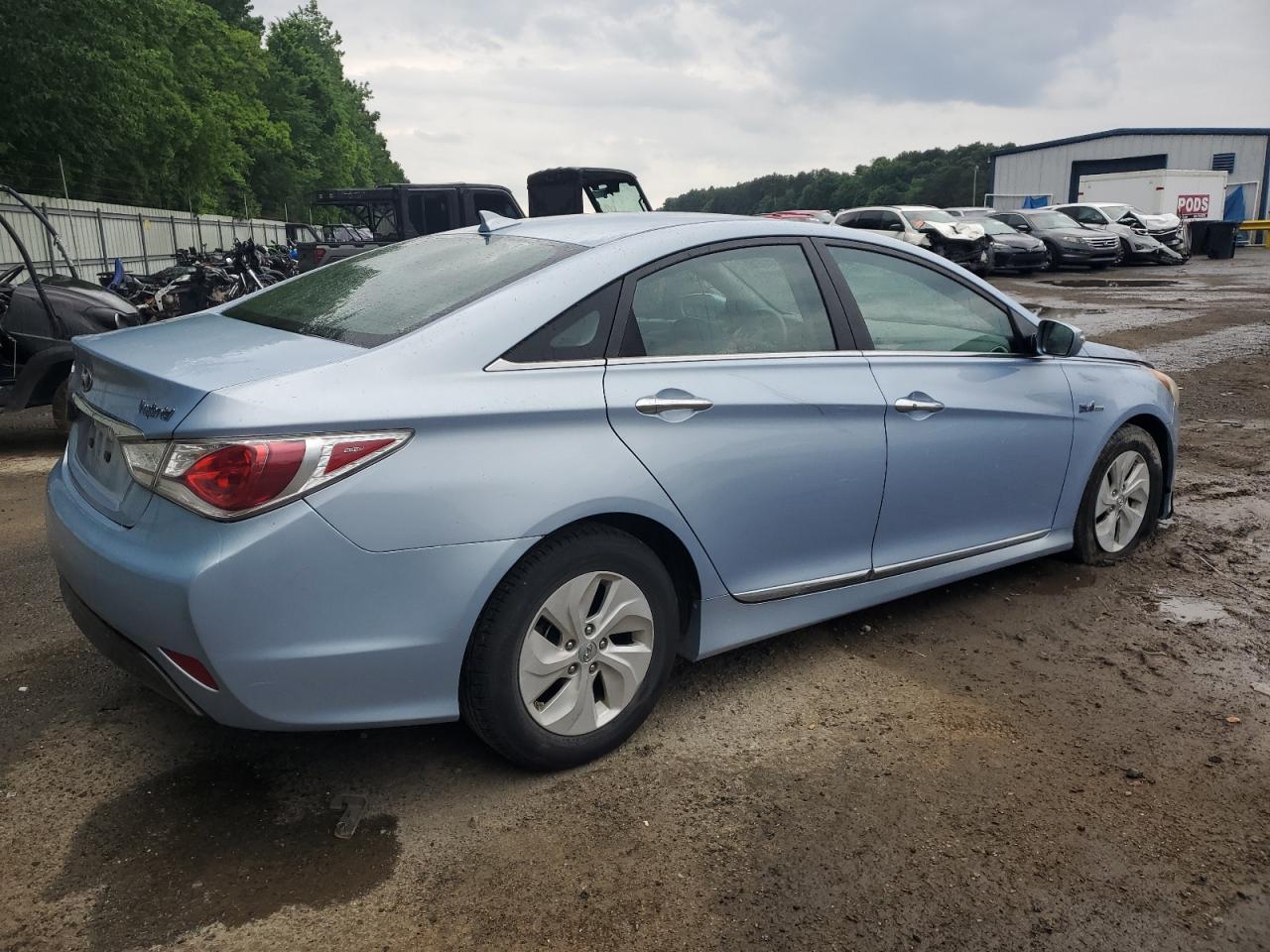 2015 Hyundai Sonata Hybrid Blue vin: KMHEC4A40FA135063