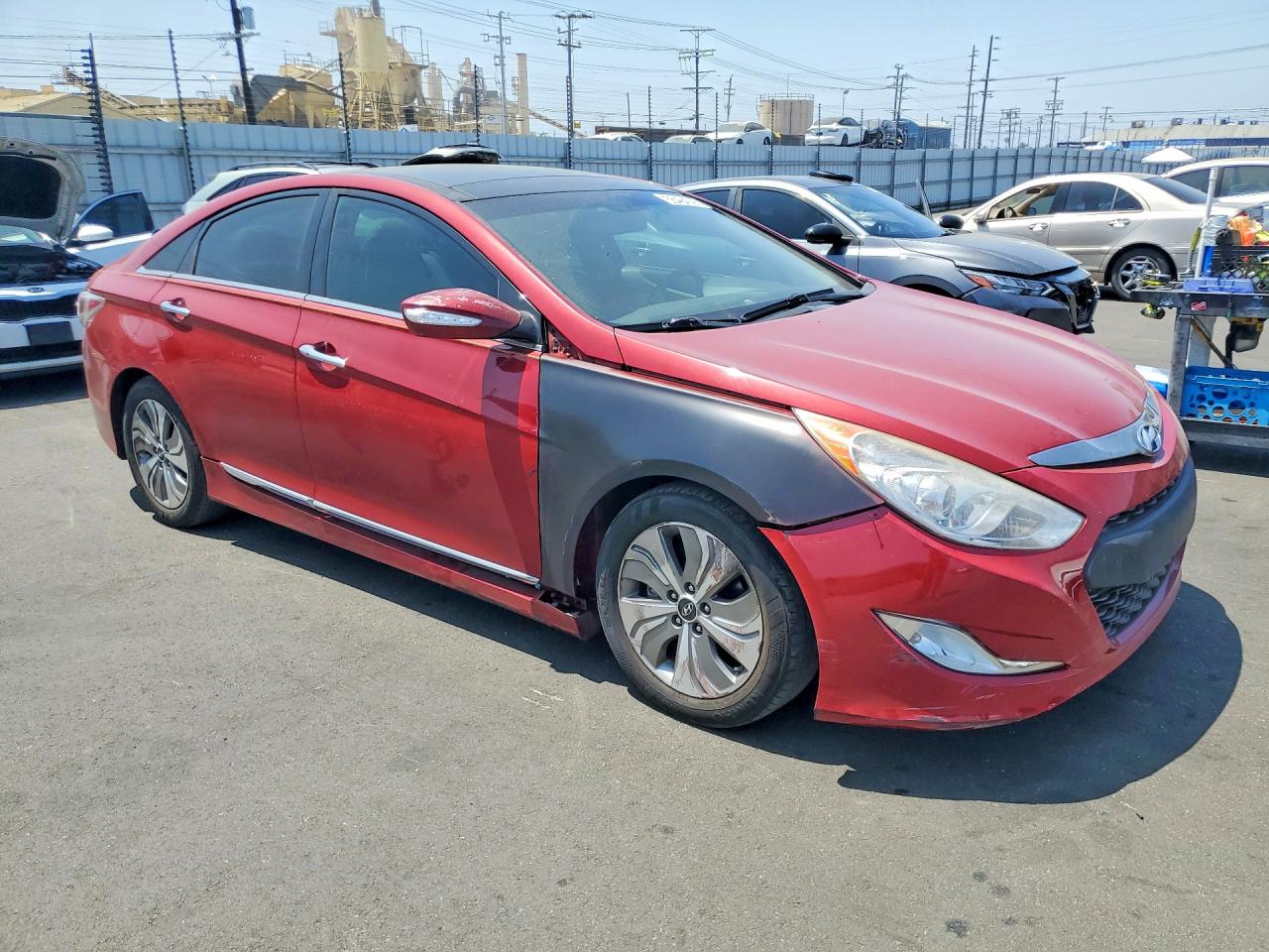 2015 Hyundai Sonata Hybrid Limited Red vin: KMHEC4A40FA135788