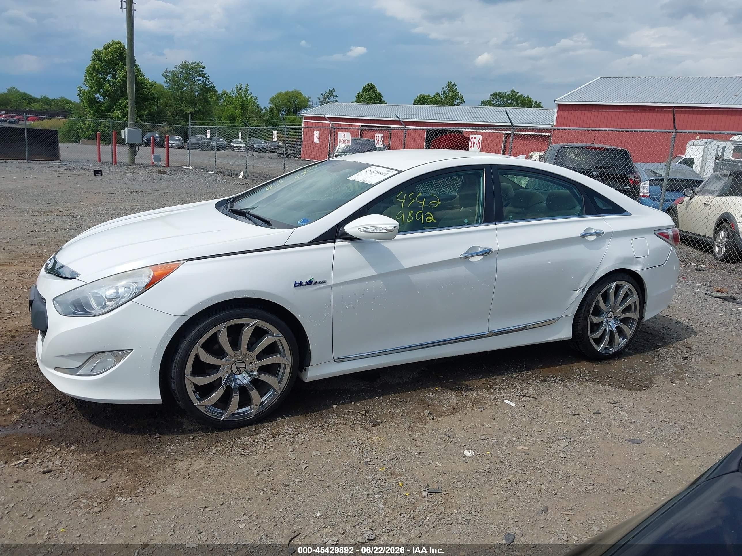 2015 Hyundai Sonata Hybrid   White vin: KMHEC4A40FA137055