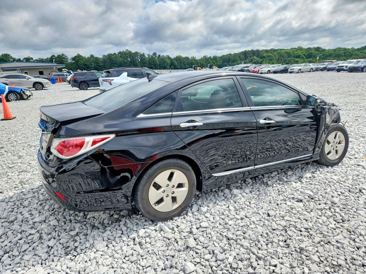2011 Hyundai Sonata Hybrid Black vin: KMHEC4A41BA008364