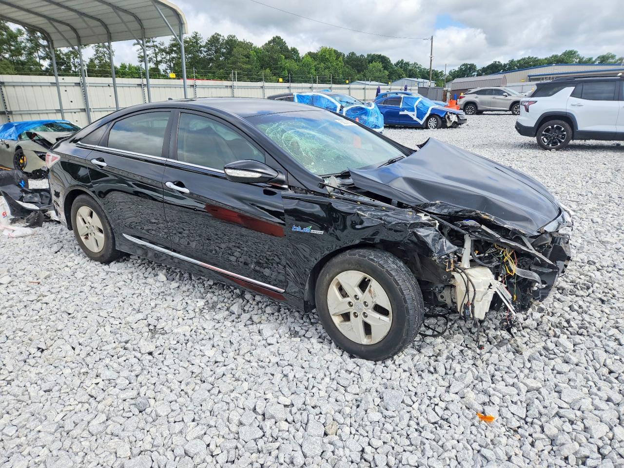 2011 Hyundai Sonata Hybrid Black vin: KMHEC4A41BA008364