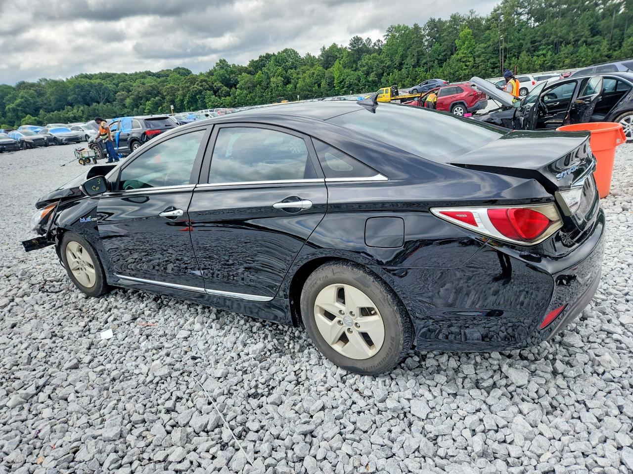 2011 Hyundai Sonata Hybrid Black vin: KMHEC4A41BA008364