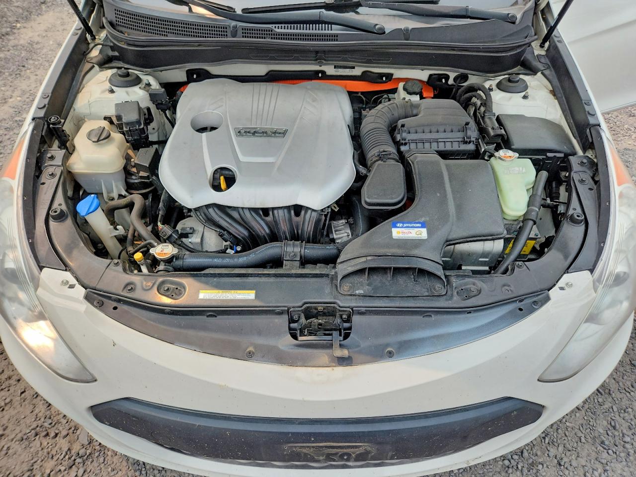 2011 Hyundai Sonata Hybrid Белый vin: KMHEC4A41BA011412