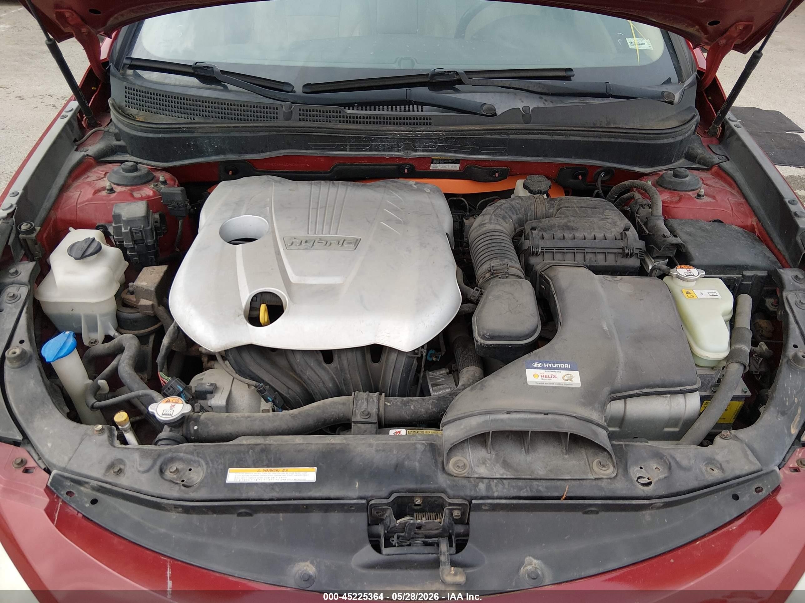 2012 Hyundai Sonata Hybrid   Red vin: KMHEC4A41CA020337