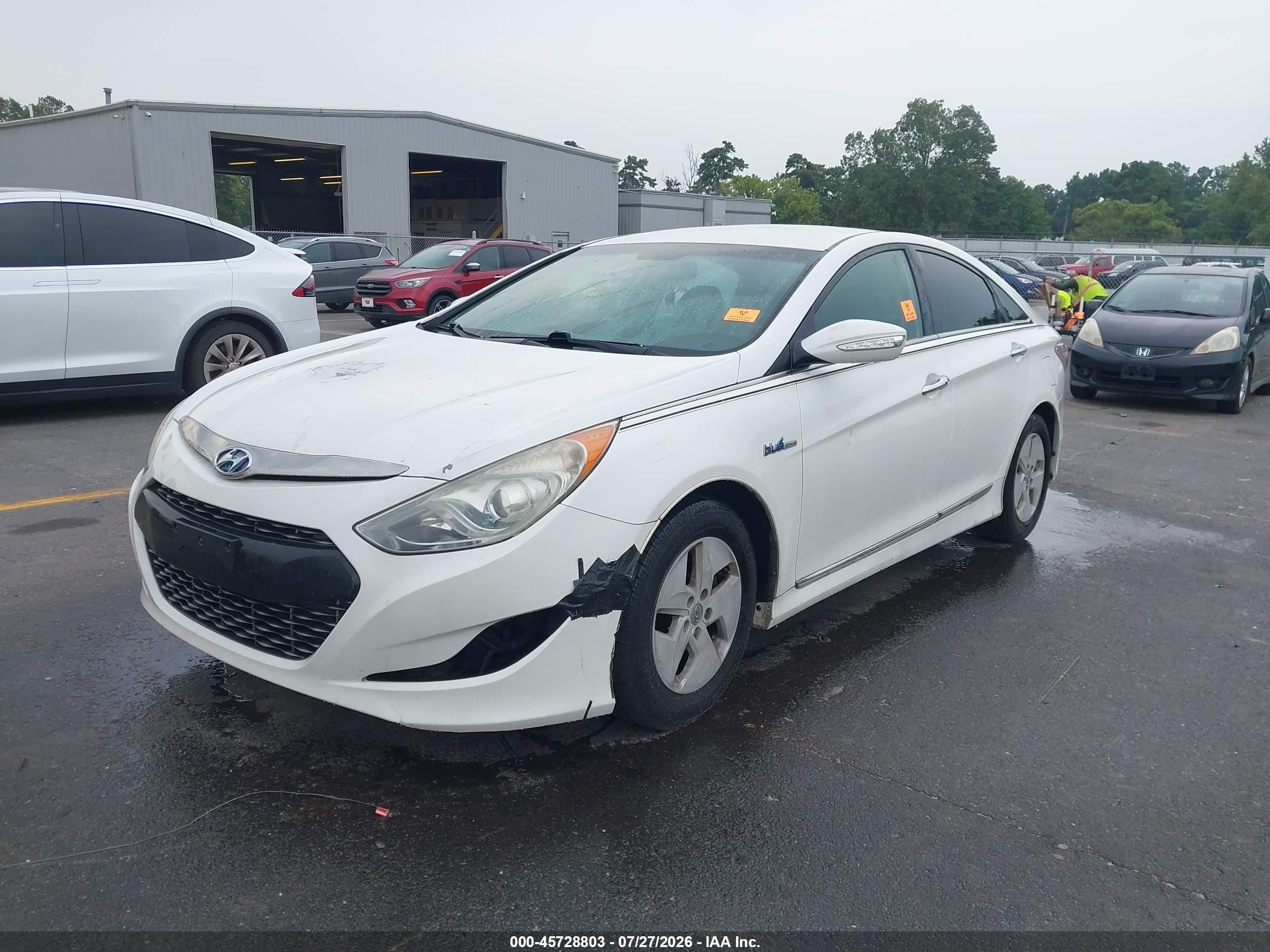 2012 Hyundai Sonata Hybrid   White vin: KMHEC4A41CA026042