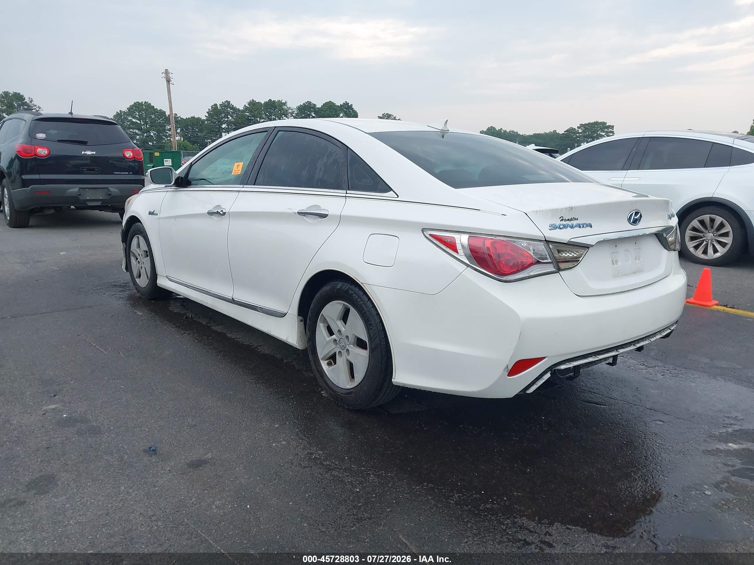 2012 Hyundai Sonata Hybrid   White vin: KMHEC4A41CA026042