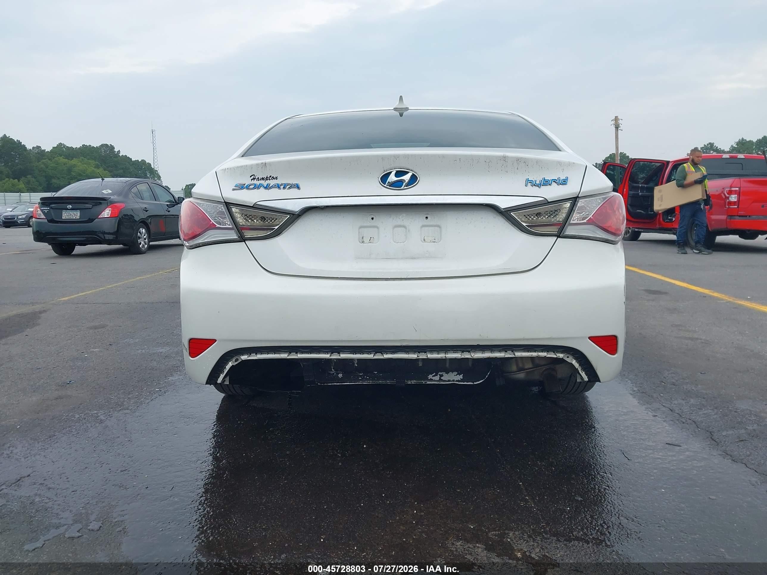 2012 Hyundai Sonata Hybrid   White vin: KMHEC4A41CA026042