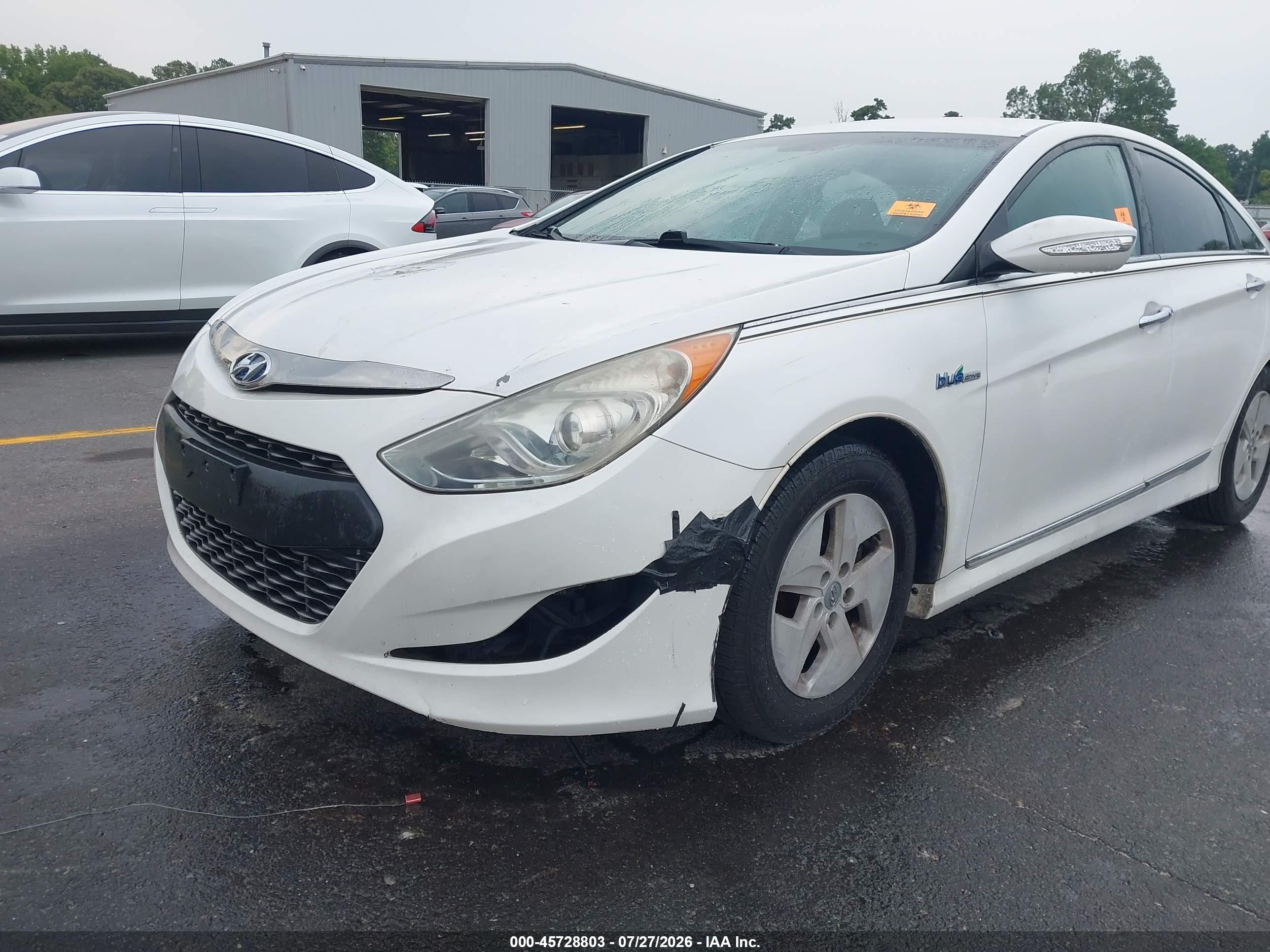 2012 Hyundai Sonata Hybrid   White vin: KMHEC4A41CA026042