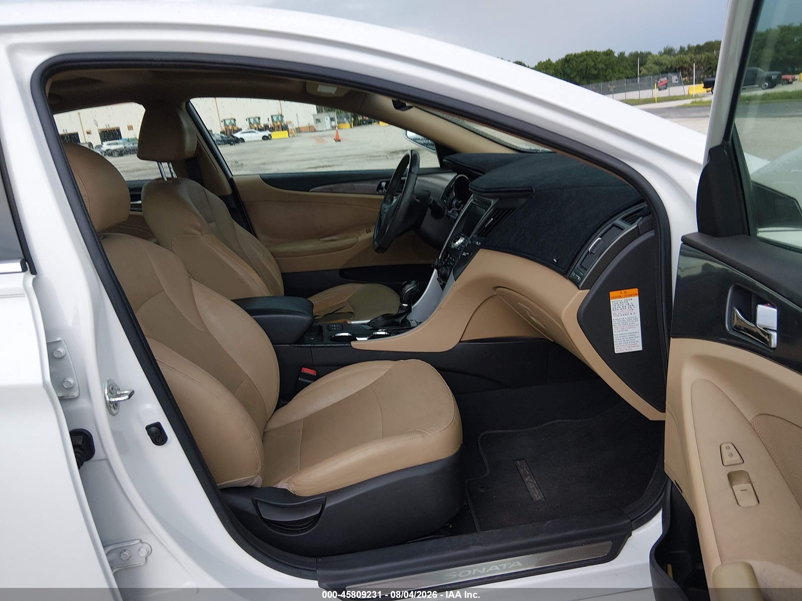2012 Hyundai Sonata Hybrid   White vin: KMHEC4A41CA027885