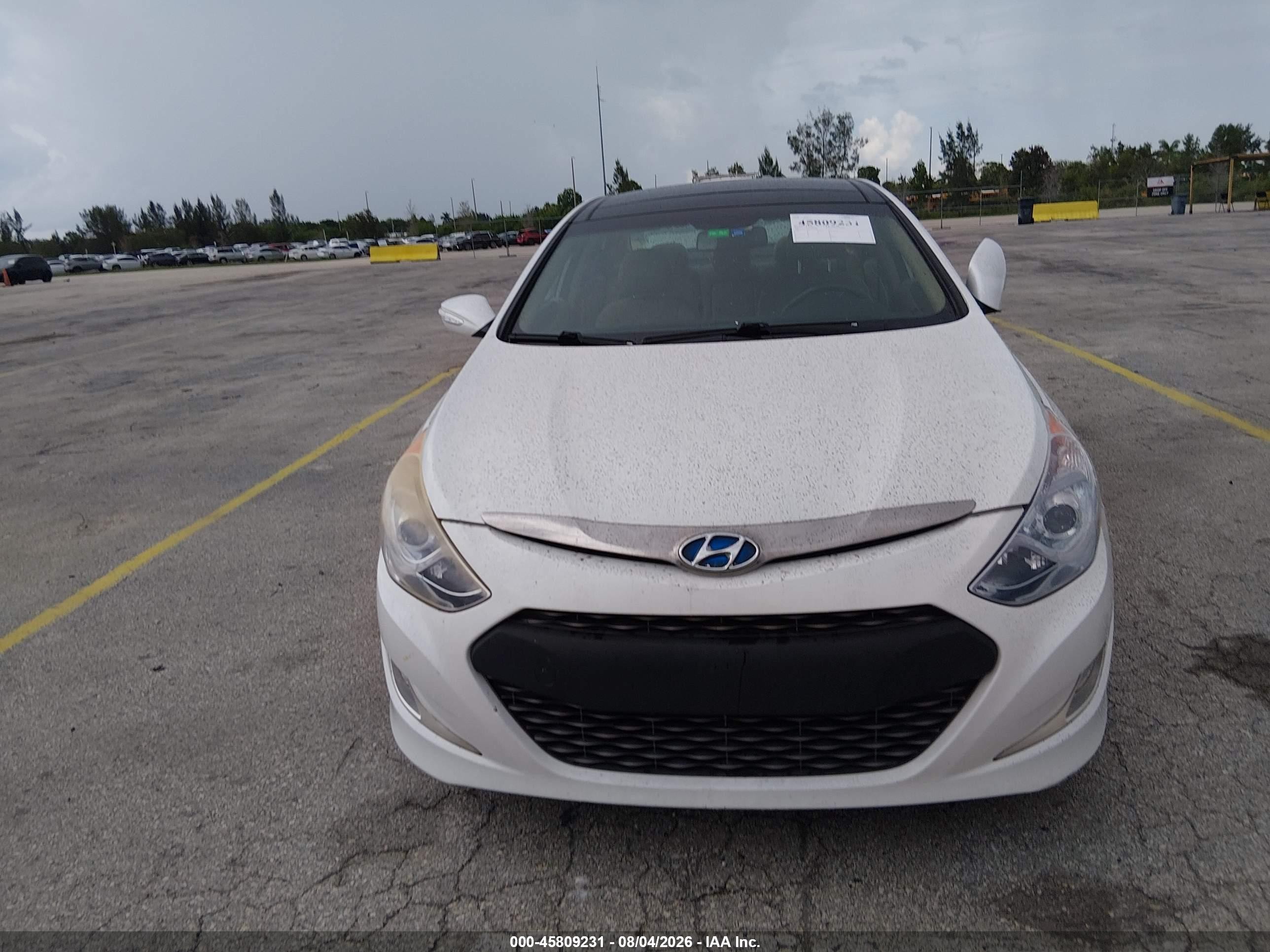 2012 Hyundai Sonata Hybrid   White vin: KMHEC4A41CA027885