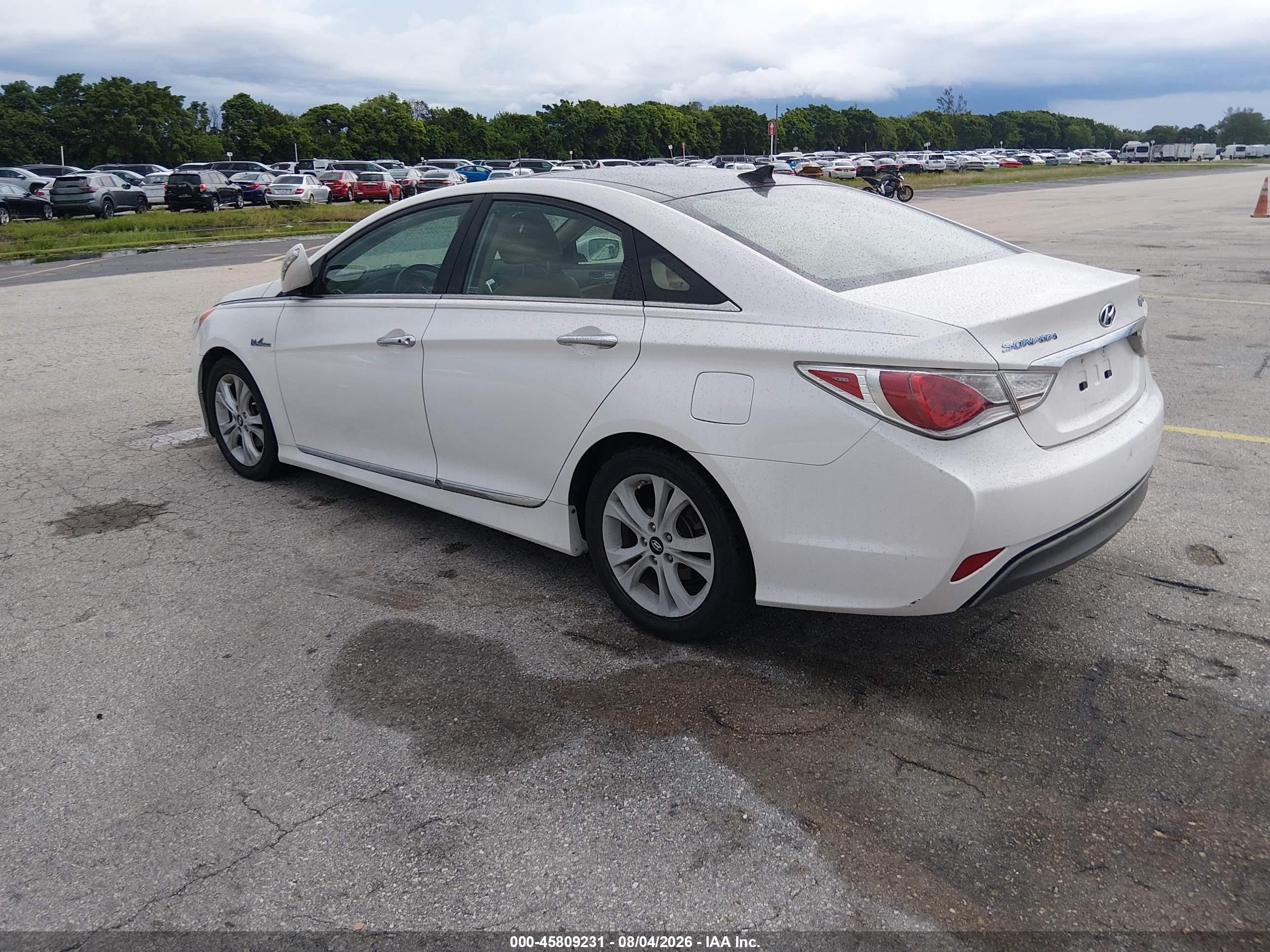 2012 Hyundai Sonata Hybrid   White vin: KMHEC4A41CA027885