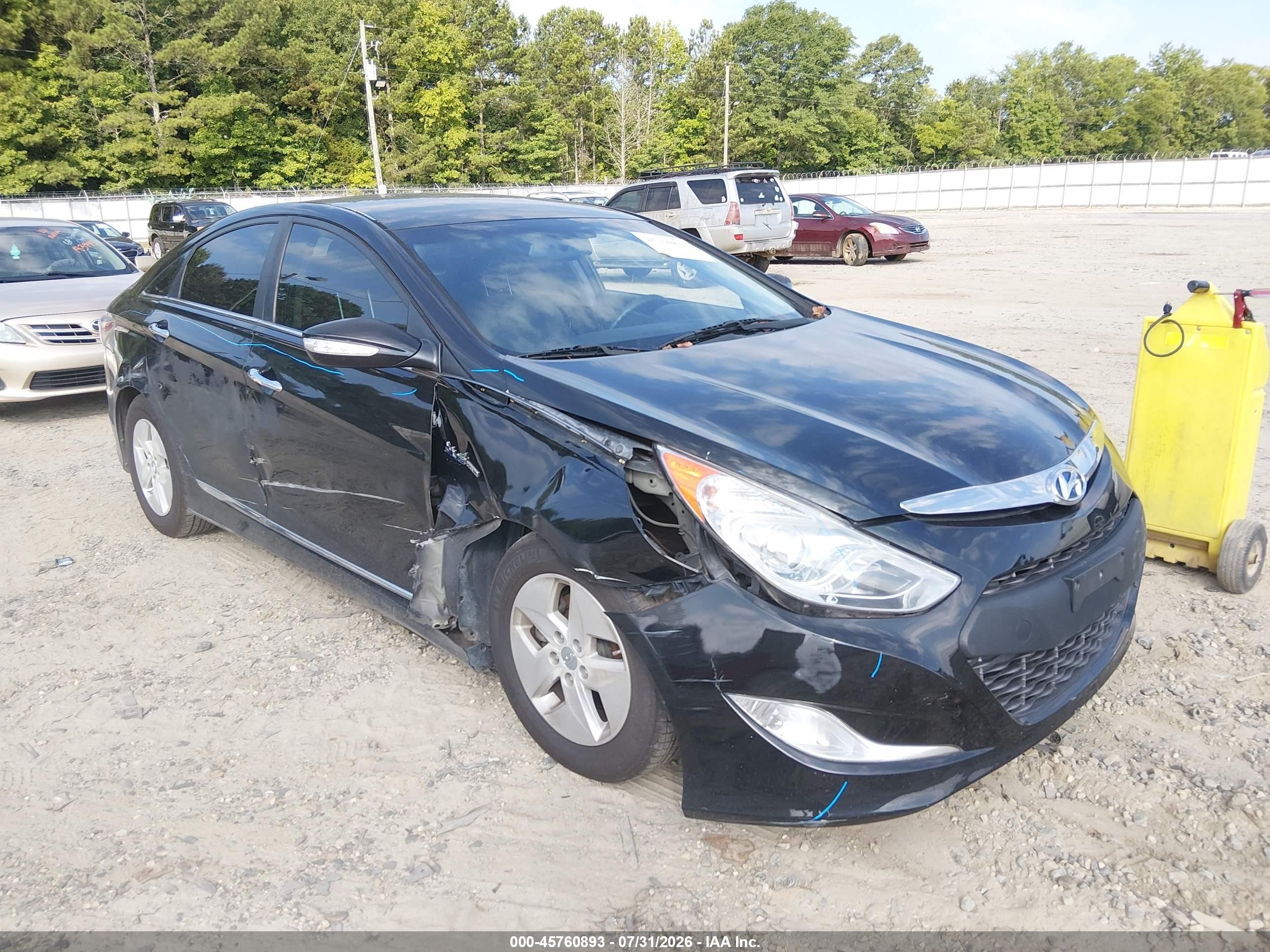 2012 Hyundai Sonata Hybrid   Black vin: KMHEC4A41CA038014