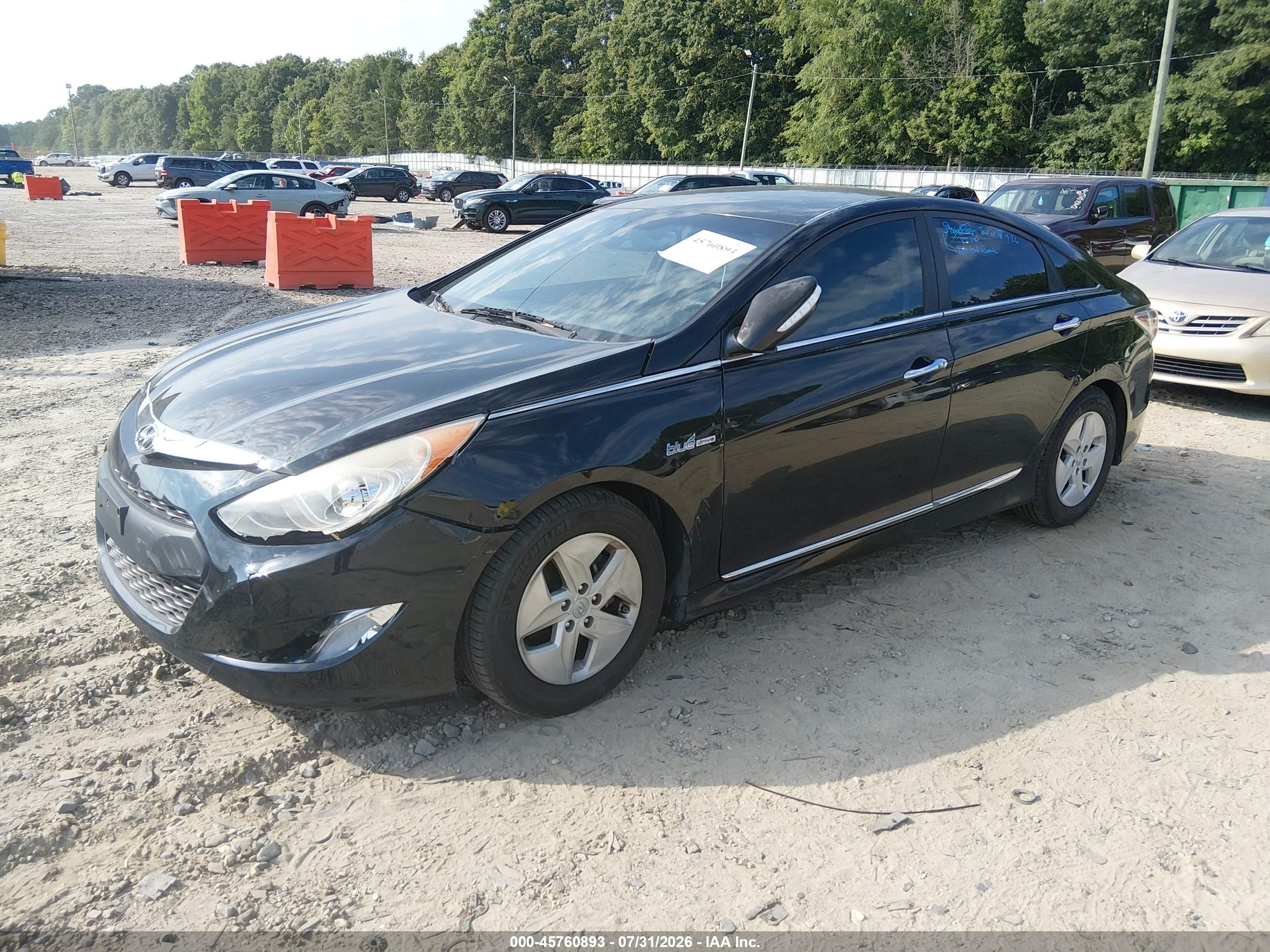 2012 Hyundai Sonata Hybrid   Black vin: KMHEC4A41CA038014