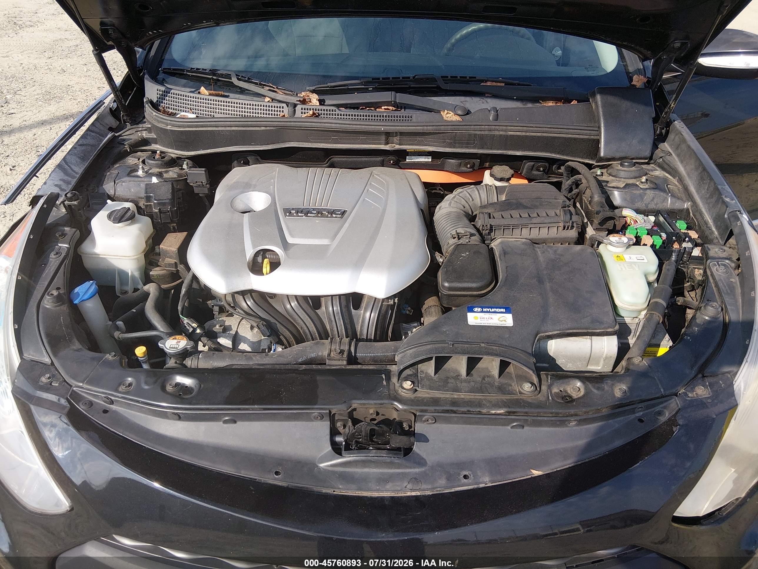 2012 Hyundai Sonata Hybrid   Black vin: KMHEC4A41CA038014